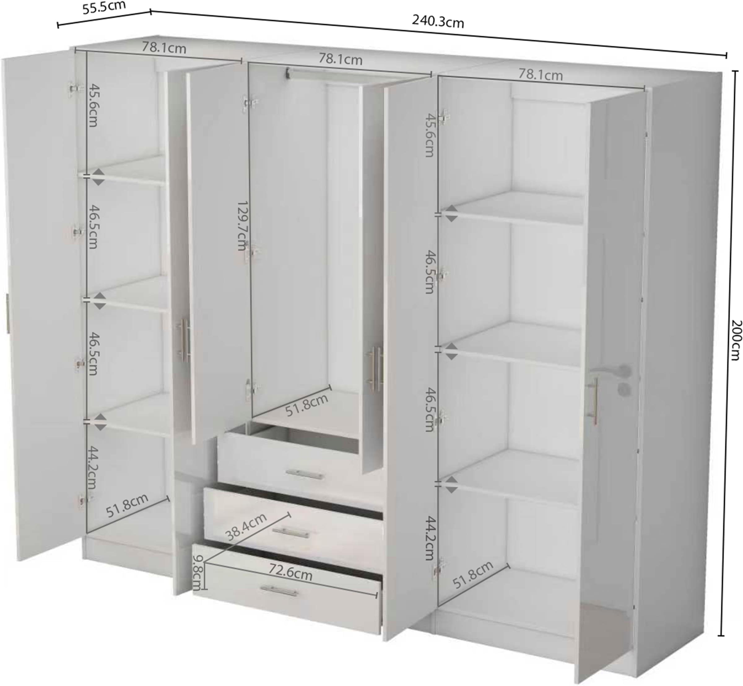 OTTO home Kleiderschrank »Trento Schlafzimmerschrank Garderobe hochglanz Bestseller«