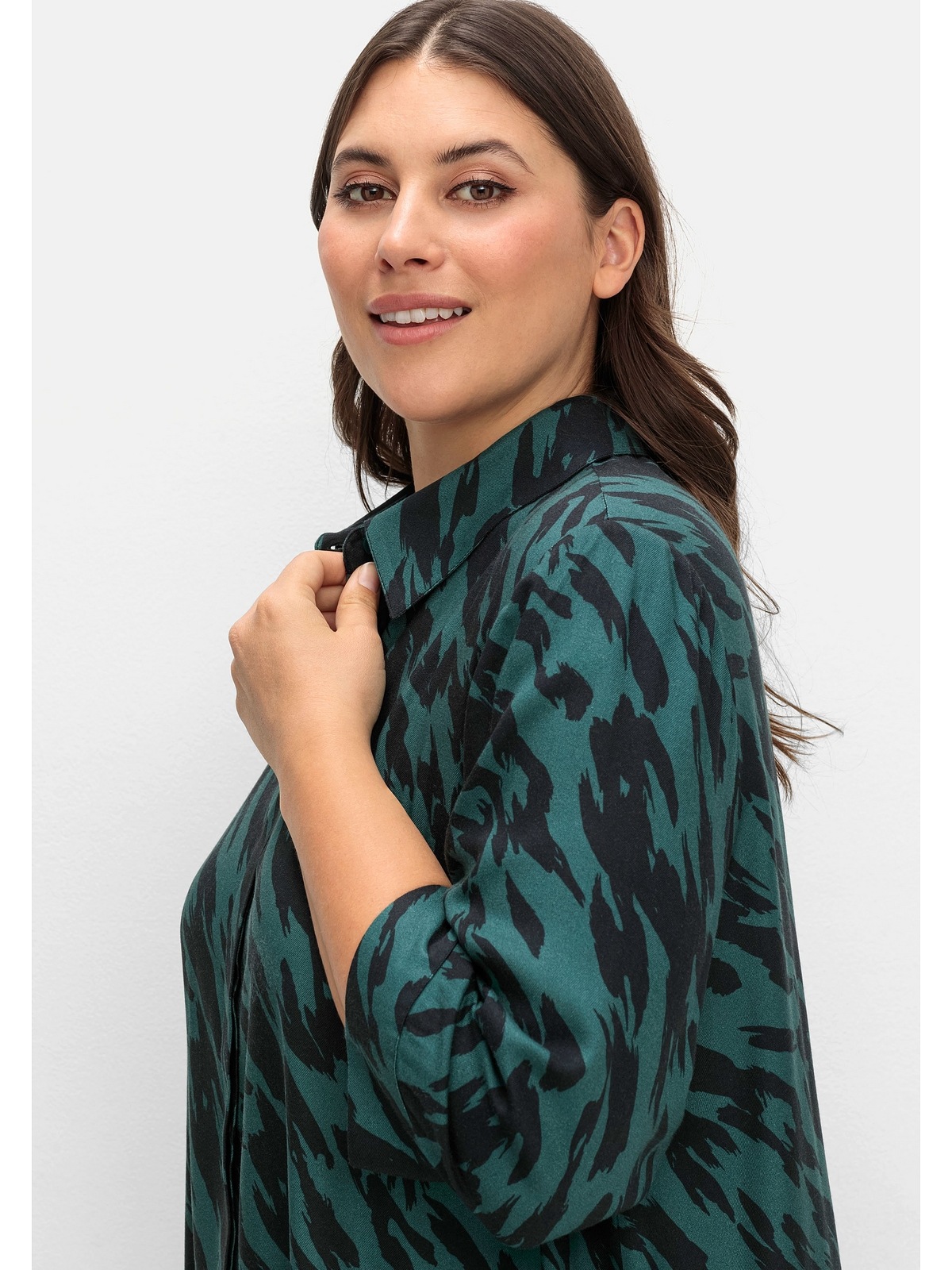 Sheego Longbluse »Große Größen«, in schwingender A-Linie