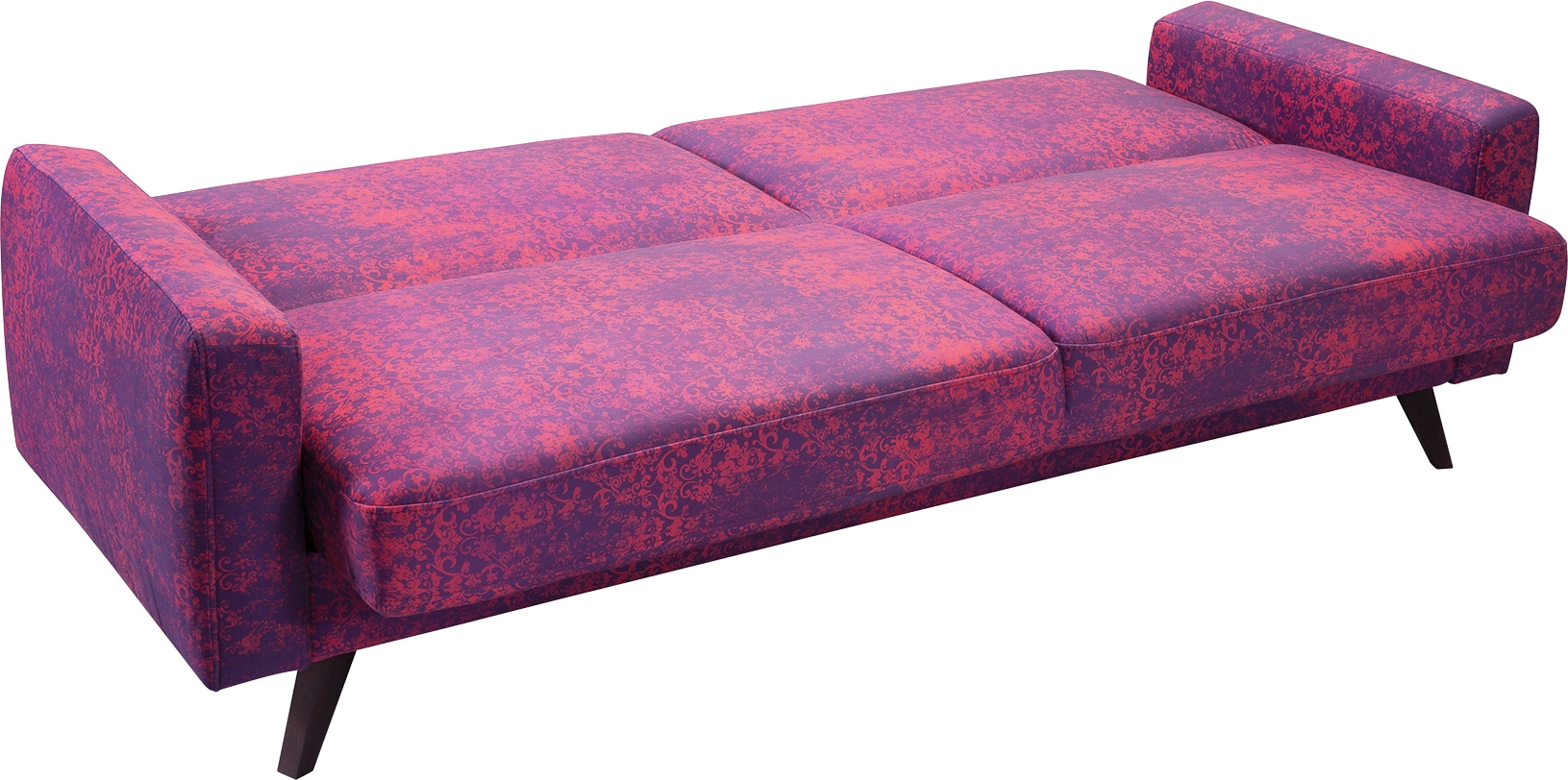 exxpo - sofa fashion 3-Sitzer »Side, trendiger Bezugsstoff, toller Sitz- und Liegekomfort, Schlafsofa«, mit Schlaffunktion, Bettkasten und hohe Holzfüße, Solitärmöbel