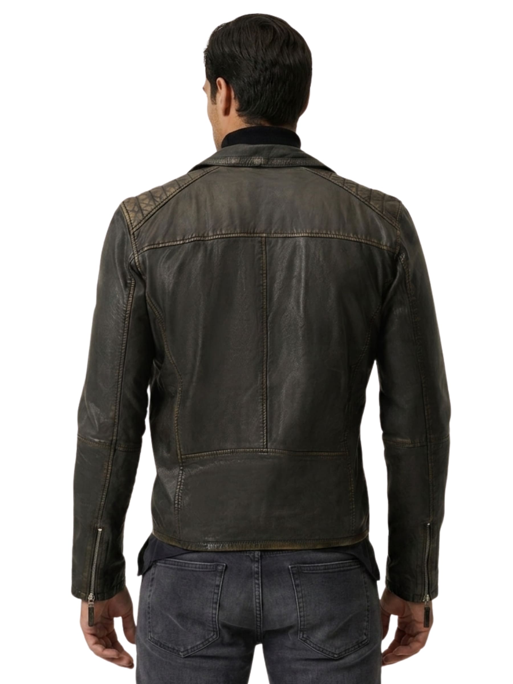 RICANO Bikerjacke »Lederjacke Matteo« ohne Kapuze Handgefertigt aus echtem Leder
