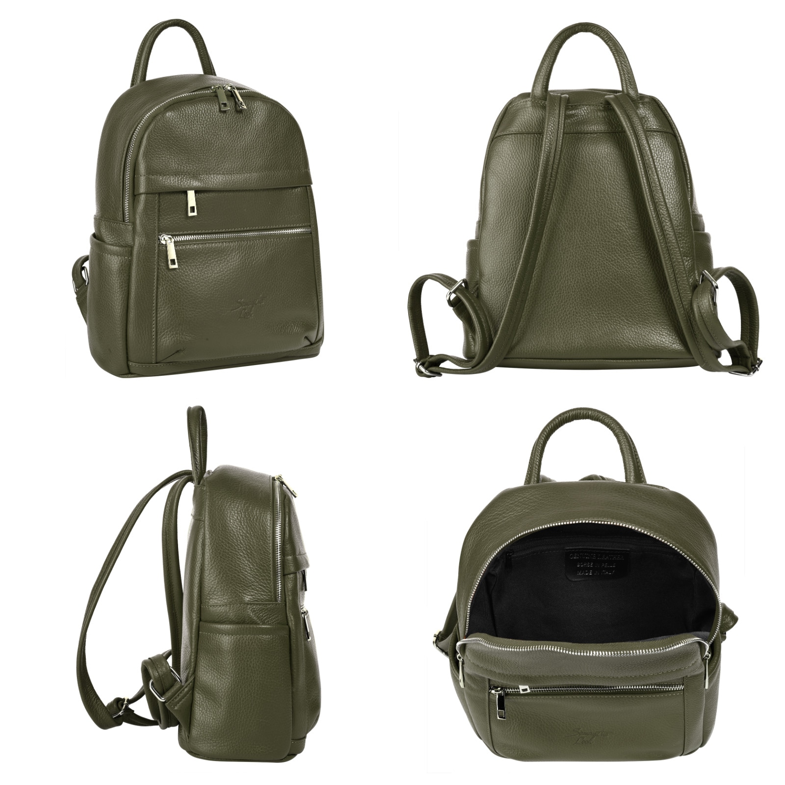 Samantha Look Cityrucksack, echt Leder, Made in Italy