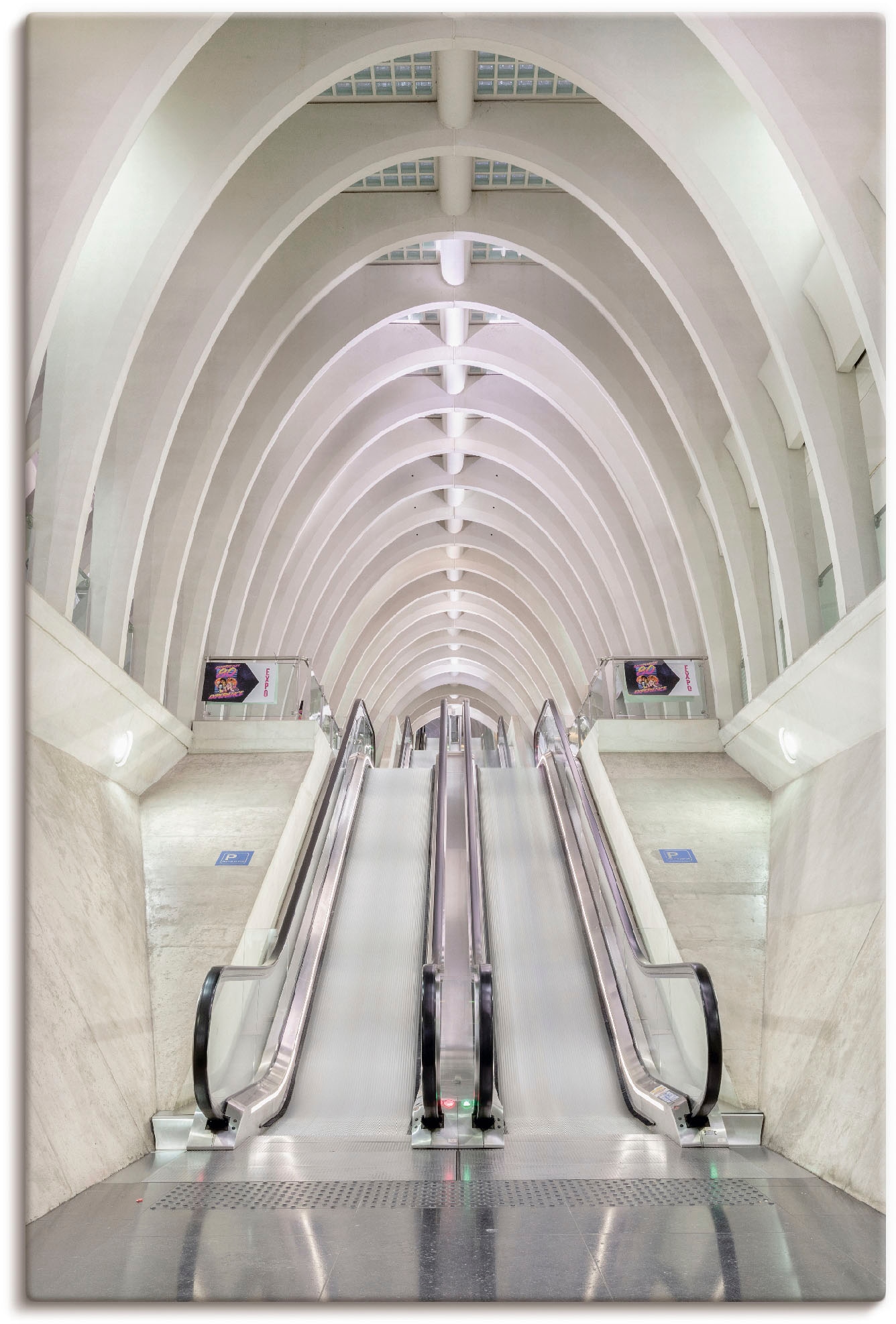 Artland Leinwandbild "Die Rolltreppe", Elemente der Architektur, (1 St.), auf Keilrahmen gespannt