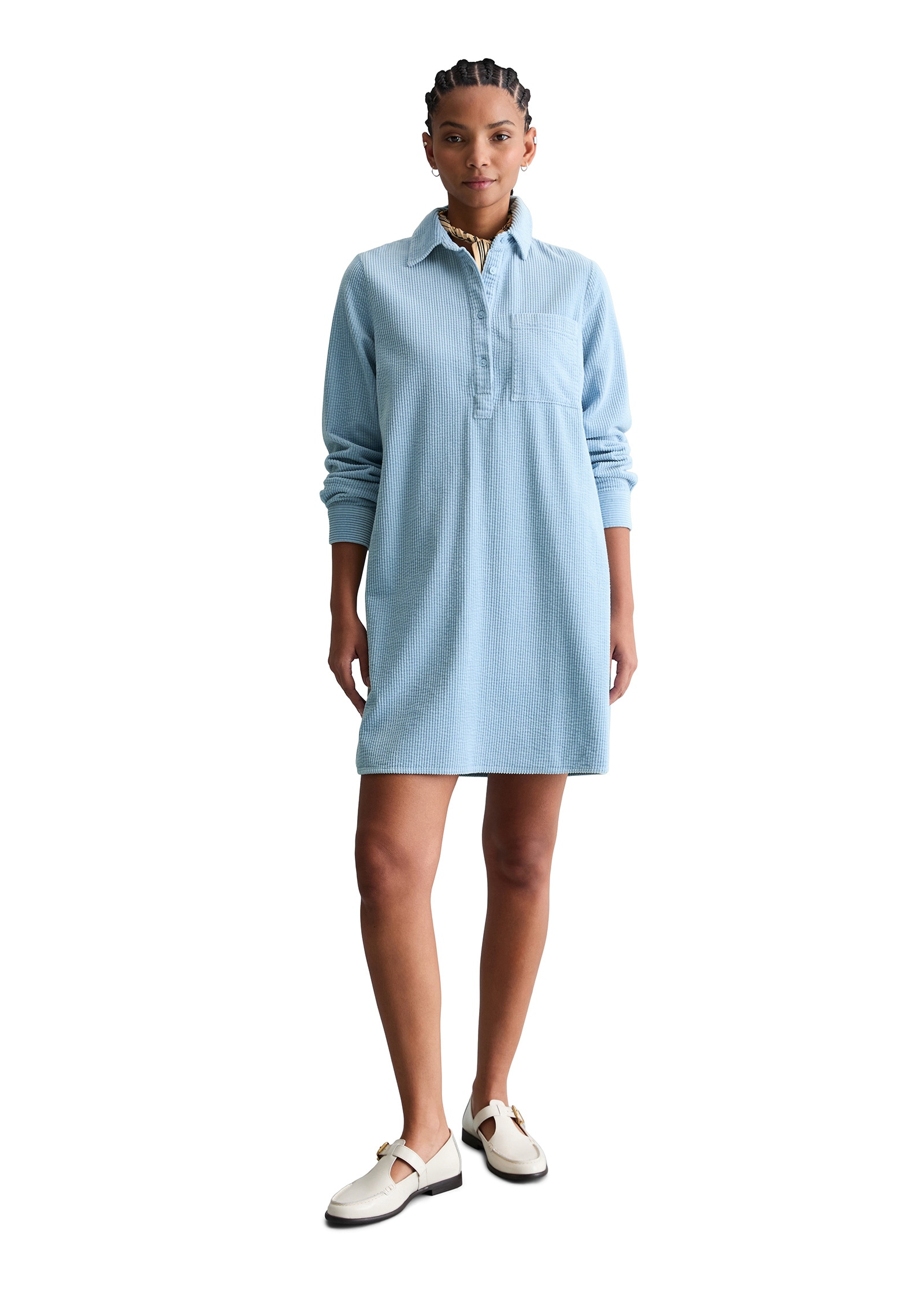 Marc O'Polo DENIM Hemdblusenkleid »mit lässiger Bubble-Struktur«