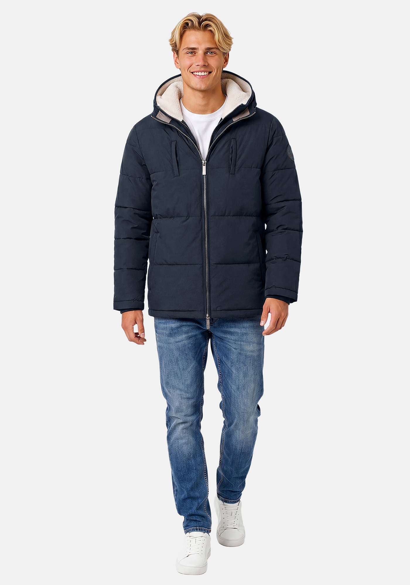 Alessandro Salvarini Winterjacke "ASFredii" mit abnehmbaren Teddy-Fleece-Innenlayer