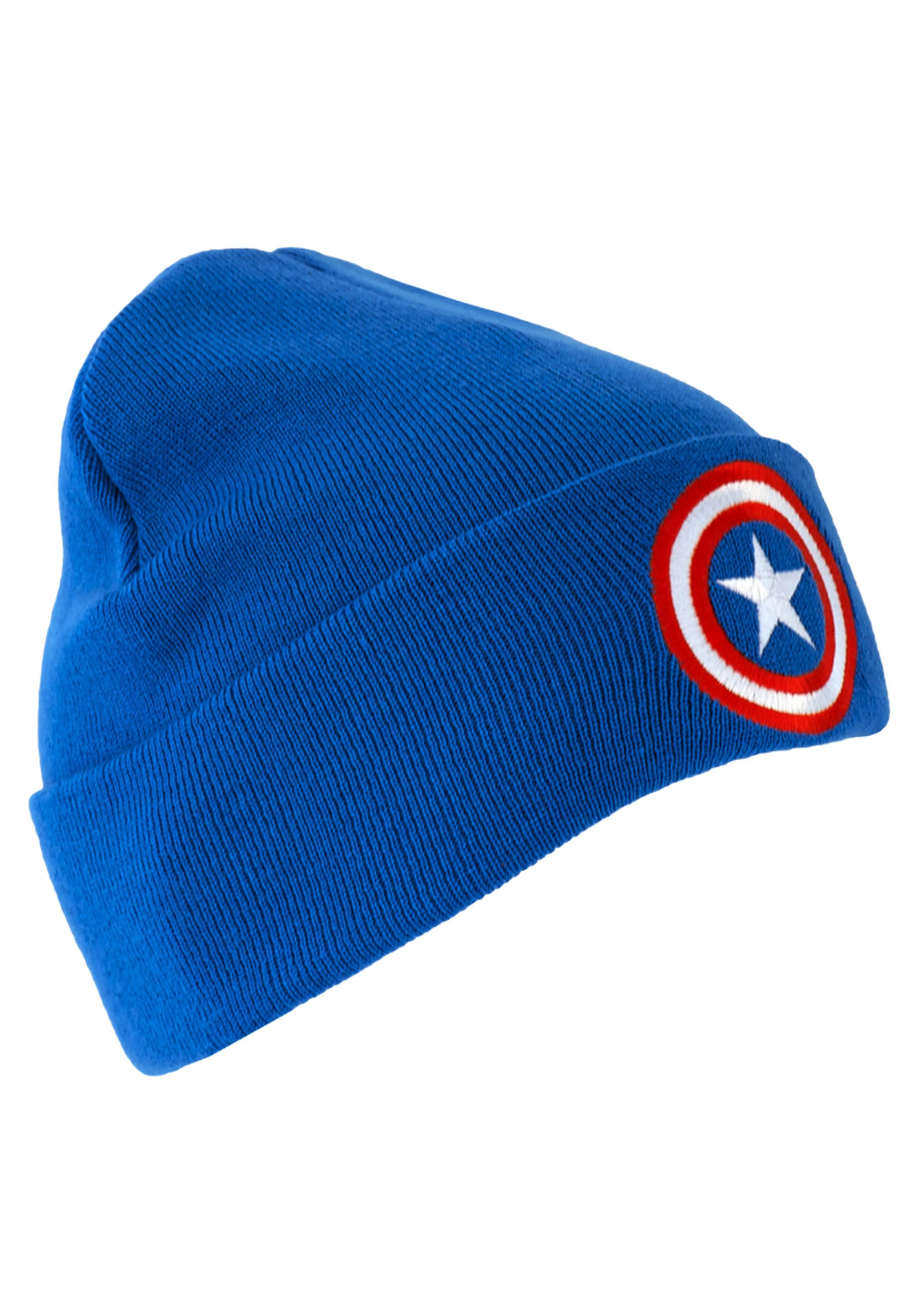 LOGOSHIRT Strickmütze »Captain America – Logo«, mit coolem Motiv