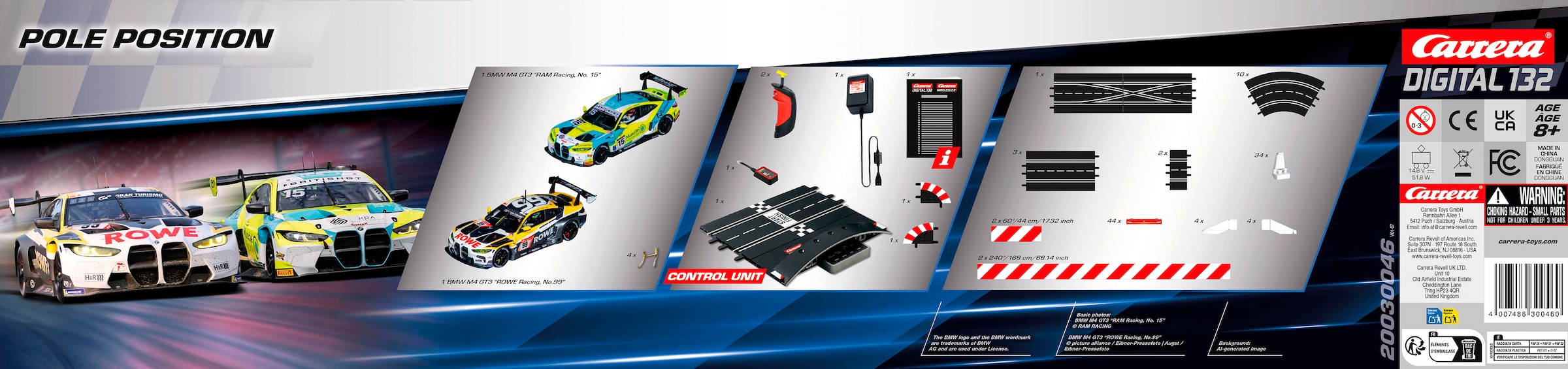 Carrera® Autorennbahn »Carrera Digital 132 Pole Position mit BMW M4 GT3«