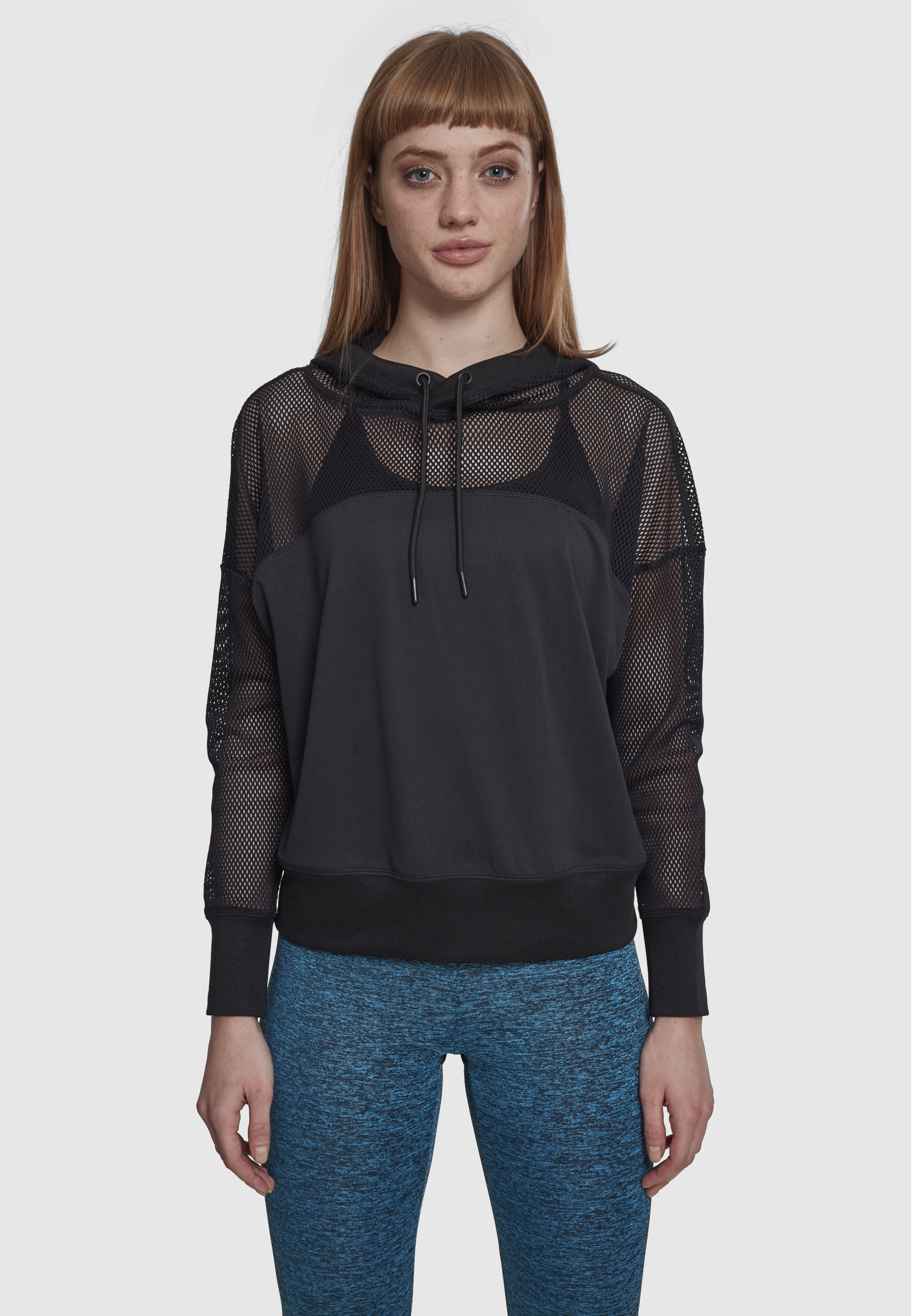 URBAN CLASSICS Sweatshirt »Urban Classics Damen Ladies Mesh Hoody«, 1 Stk.
