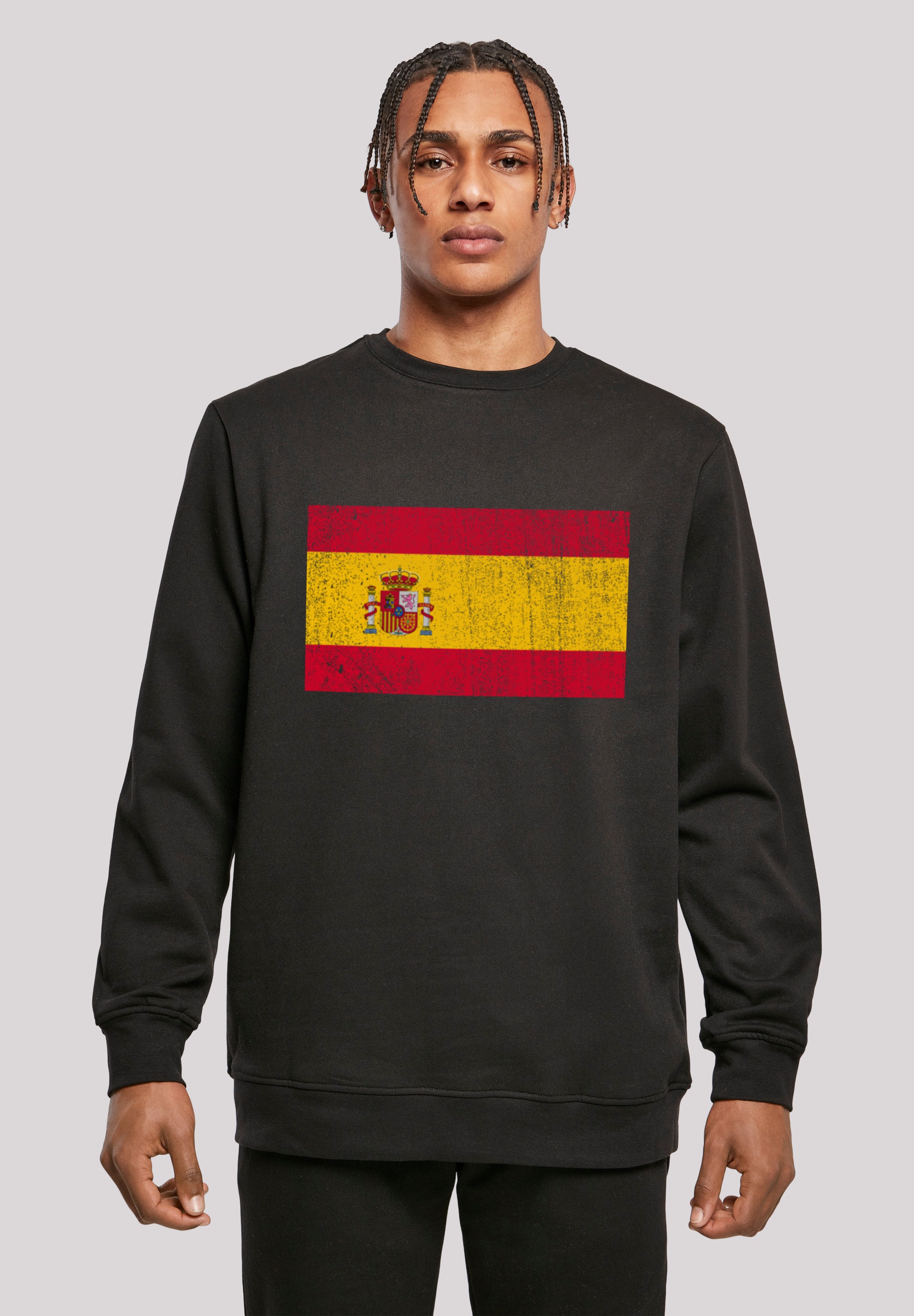 F4NT4STIC Kapuzenpullover "Spain Spanien Flagge distressed", Print