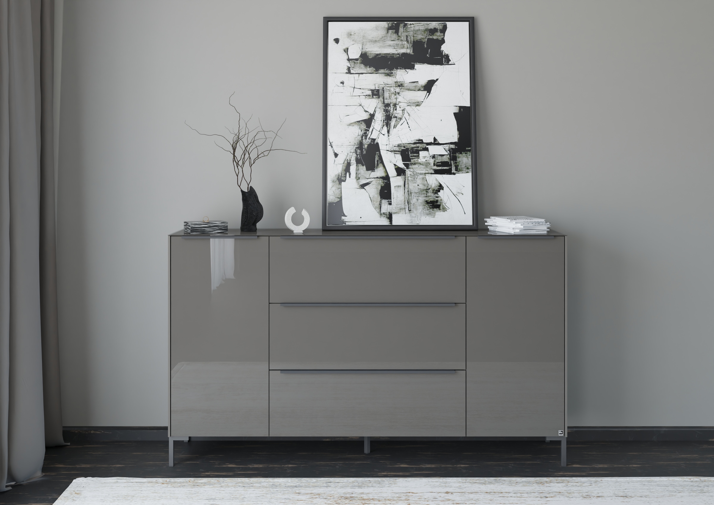 set one by Musterring Sideboard "Reno" 1 Stk. tlg. Mit Winkelfuß in diversen Farben, 108 cm Höhe & Farbauswahl