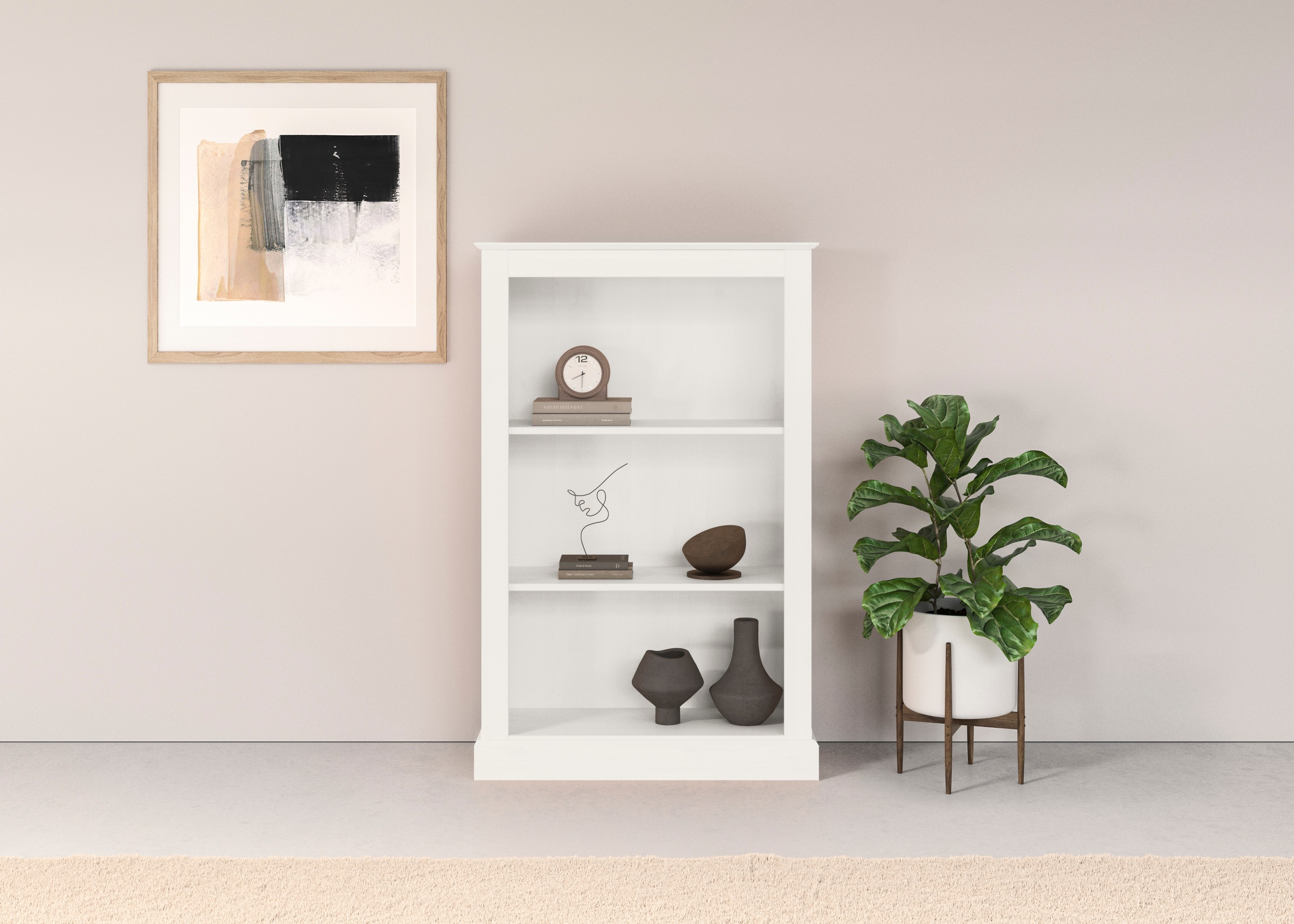 OTTO home Bücherregal "Liotta" Mit Sockel und 2 Regalböden günstig online kaufen