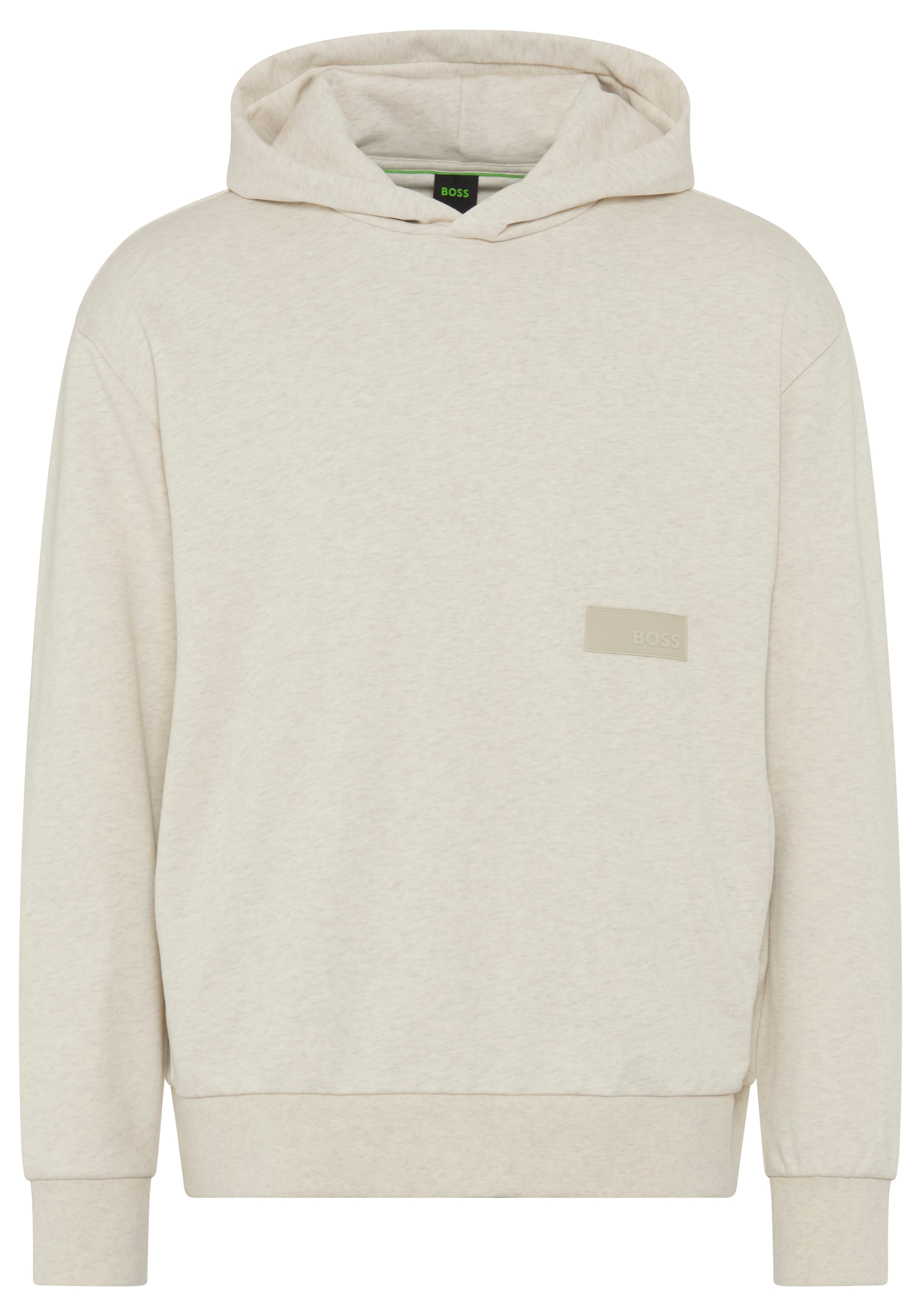 BOSS GREEN Kapuzensweatshirt, Rippbündchen, Relaxed Fit, Baumwollmischung