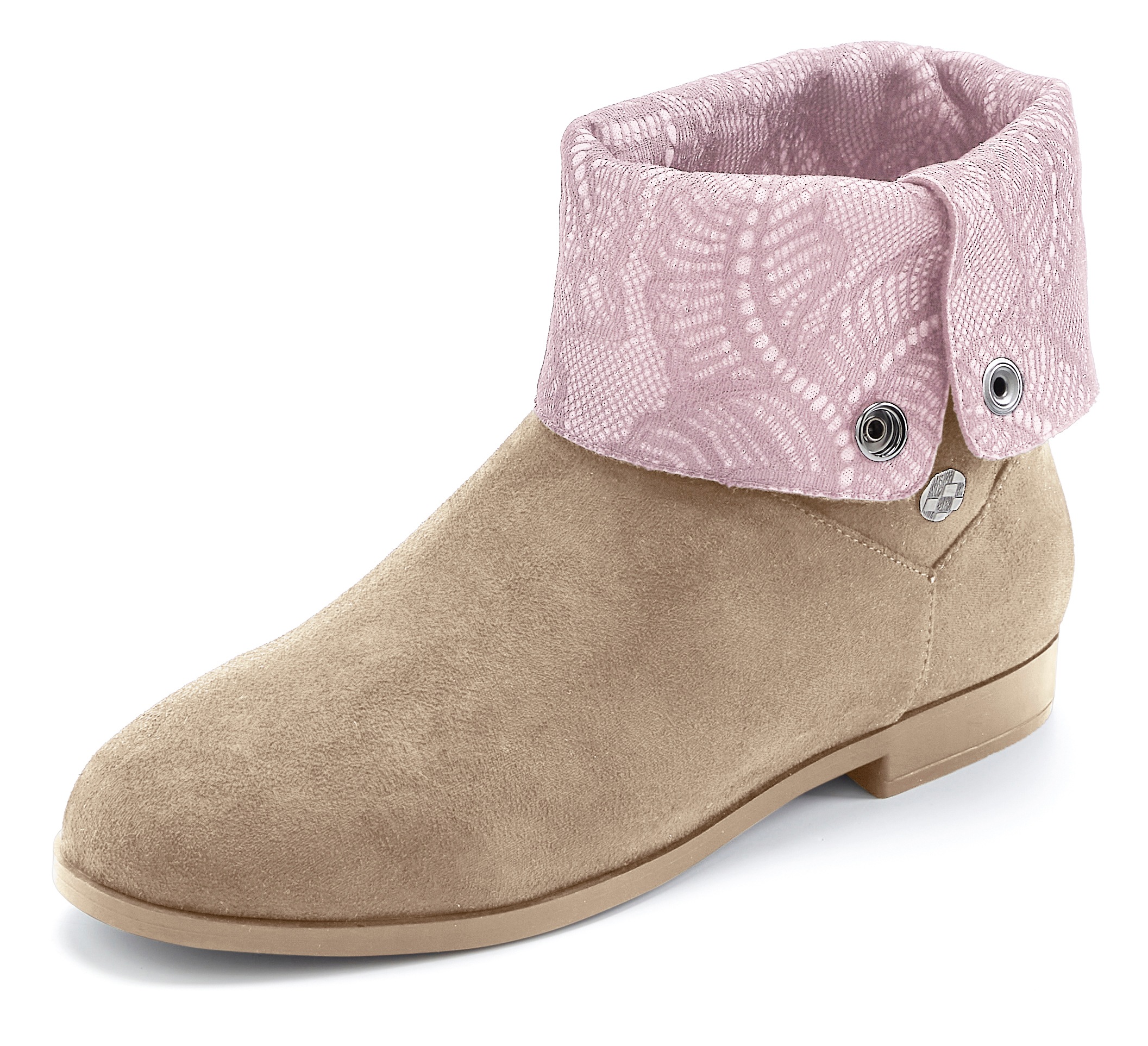 LASCANA Stiefelette  mit Knöpfen zum individuellen Verstellen VEGAN