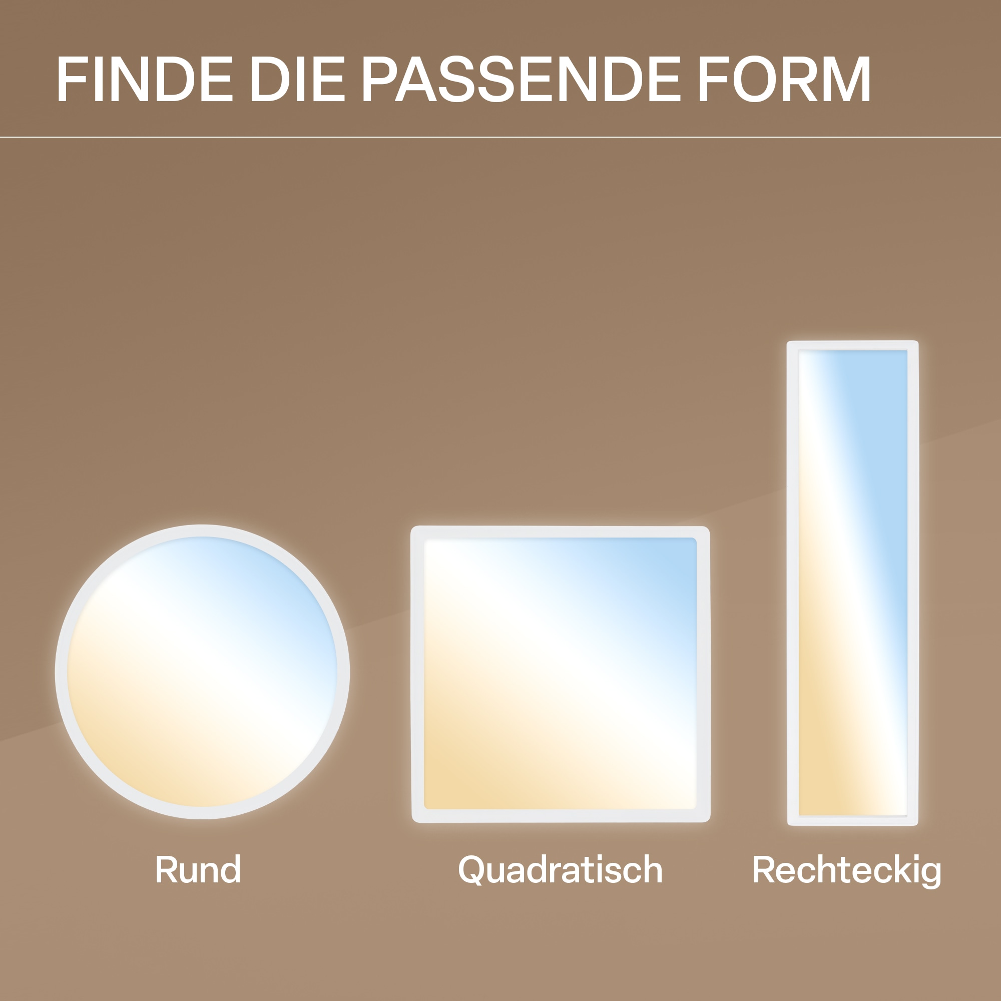B.K.Licht LED Panel »SHALLOW« LED-Board 1 Stk. warmweiß - kaltweiß 42x42x3 cm, Badlampe, Badezimmer, Küche, Wohnzimmer