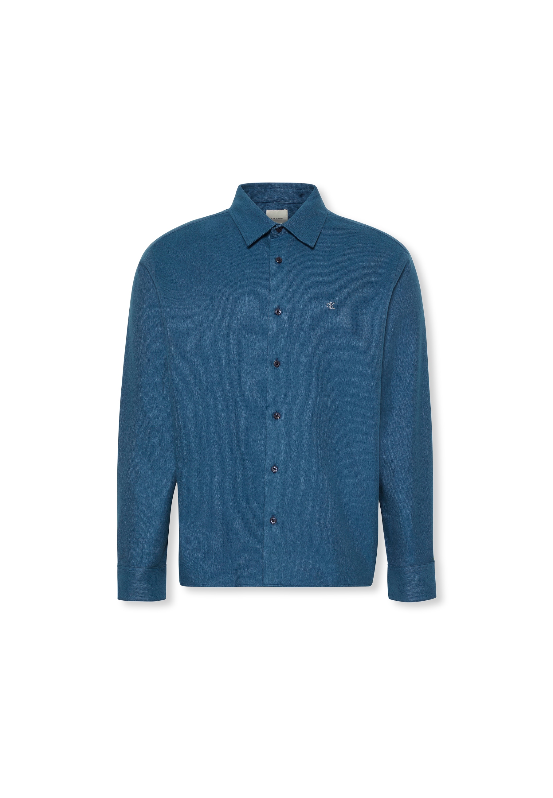 Calvin Klein Flanellhemd "LS MELANGE FLANNEL EASY SHIRT", Mit Rundhalsaussc günstig online kaufen