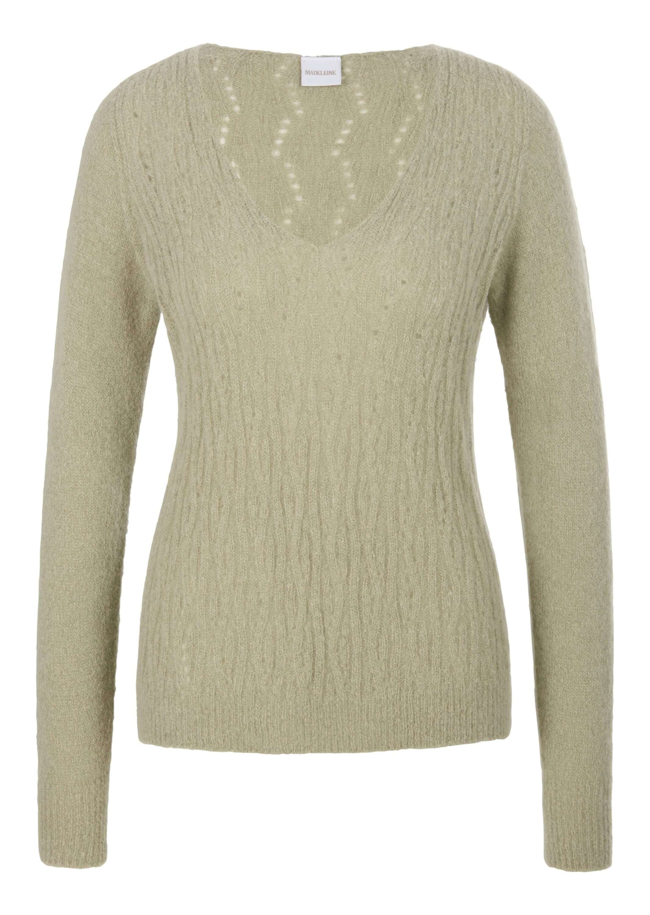 MADELEINE Longpullover »Pullover Ajour-Pullover aus Alpaka- Mischung«