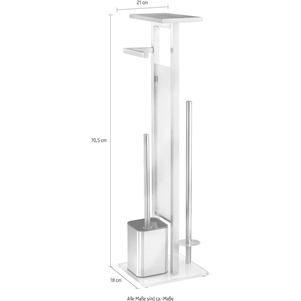 WENKO WC-Garnitur »Debar«, aus Edelstahl-Glas