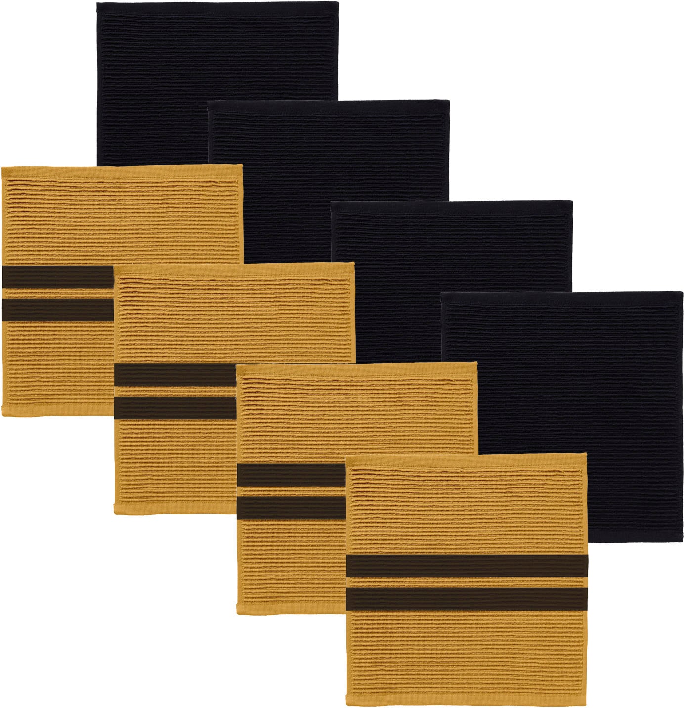 Spültuch »Kombi-Set Basic & Baxter, 30x30 cm, aus 100% Baumwolle«, (Set, 8 tlg.,...
