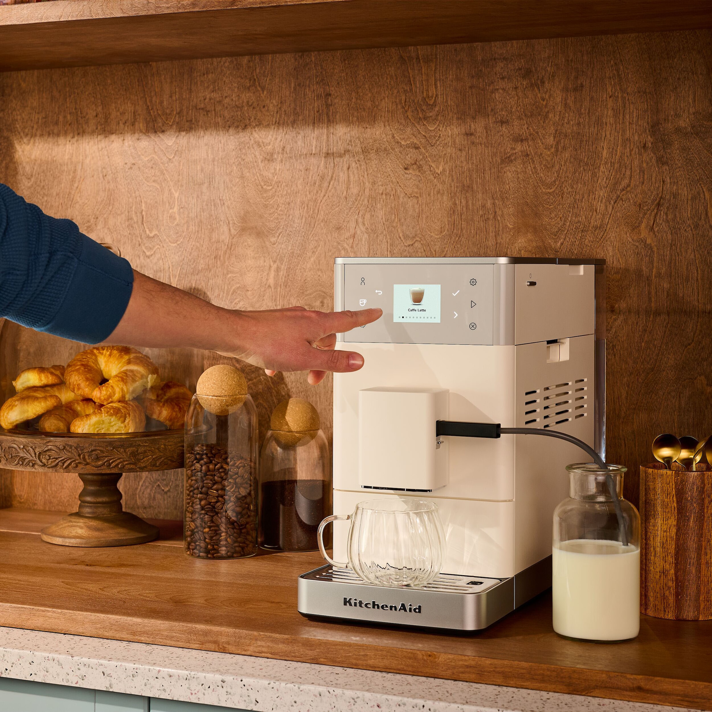 KitchenAid Kaffeevollautomat »5KES8453EPL« QuietGrind-System: ermöglicht eine leise Zubereitung bei jeder Tasse