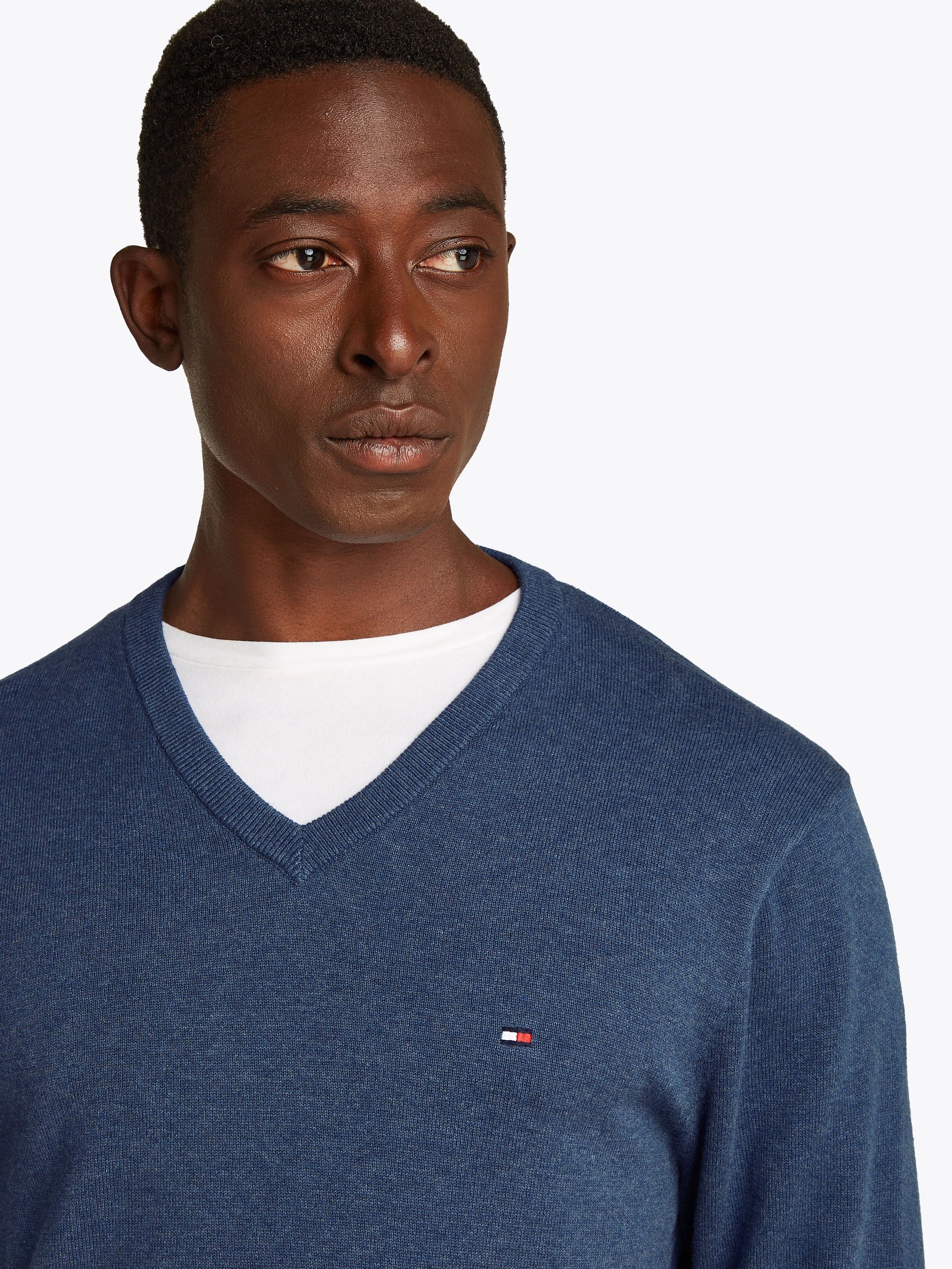 Tommy Hilfiger Strickpullover »ESSENTIAL COTTON V NECK«