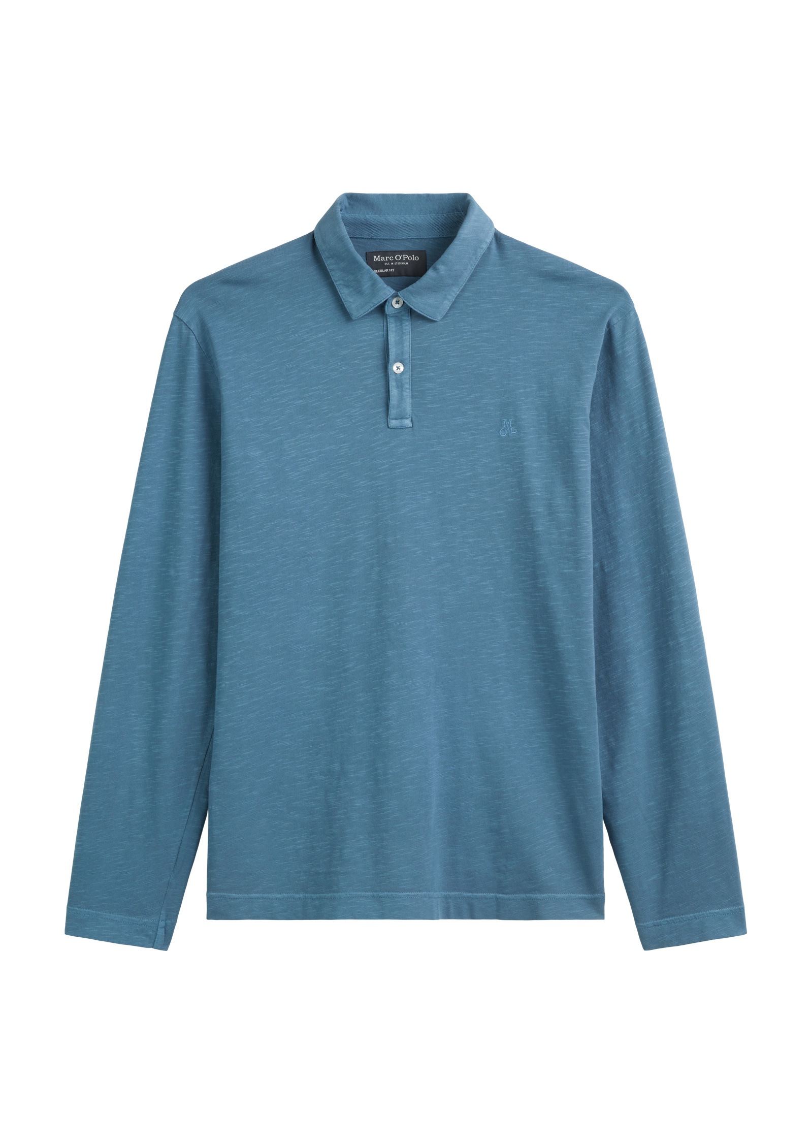Marc O'Polo Langarm-Poloshirt »in softem Slub-Jersey«