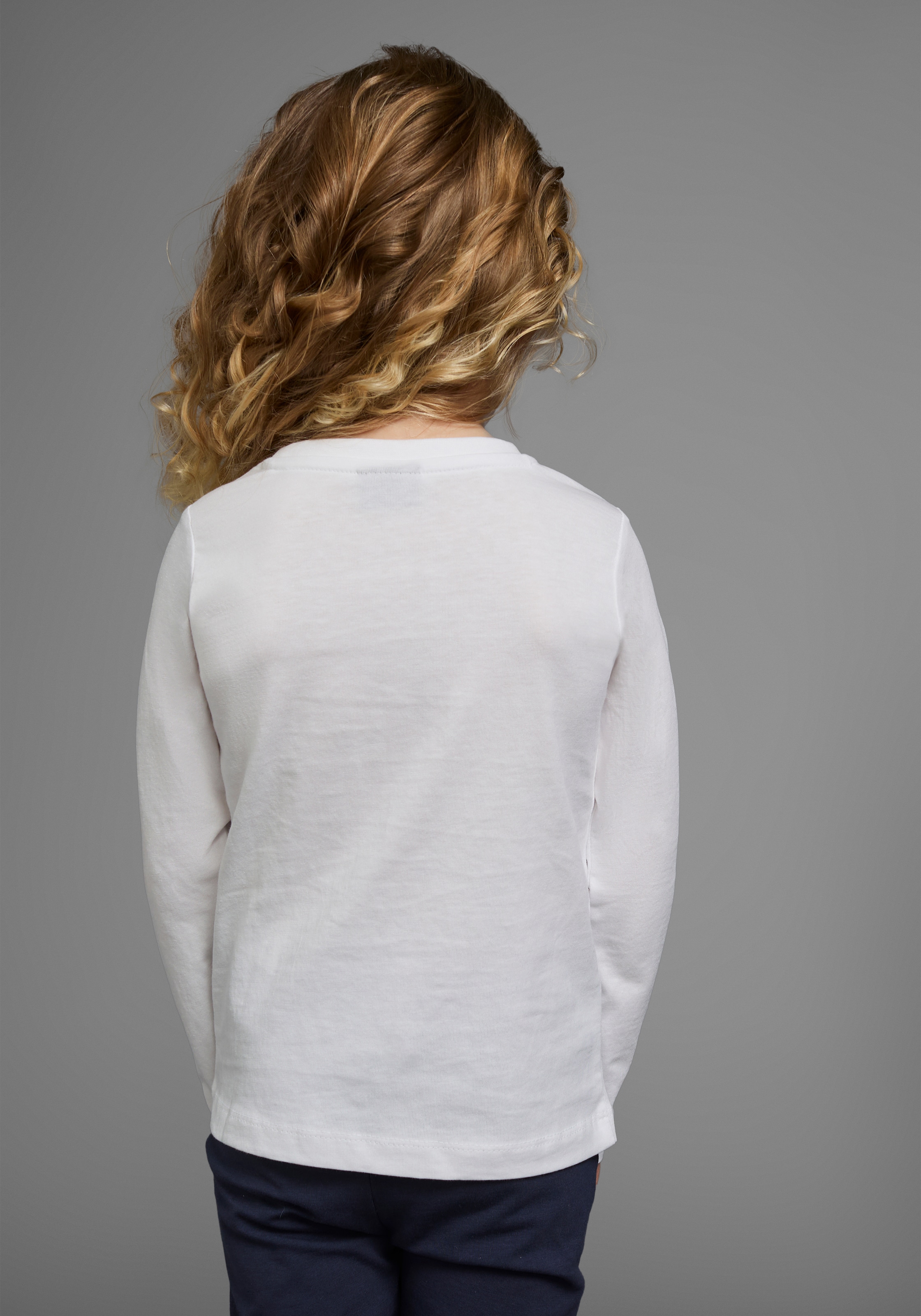 KIDSWORLD Langarmshirt », mit Paillettenherz zum Wenden«, Langarm, Basic-Passform, mit glitzernden Pailletten