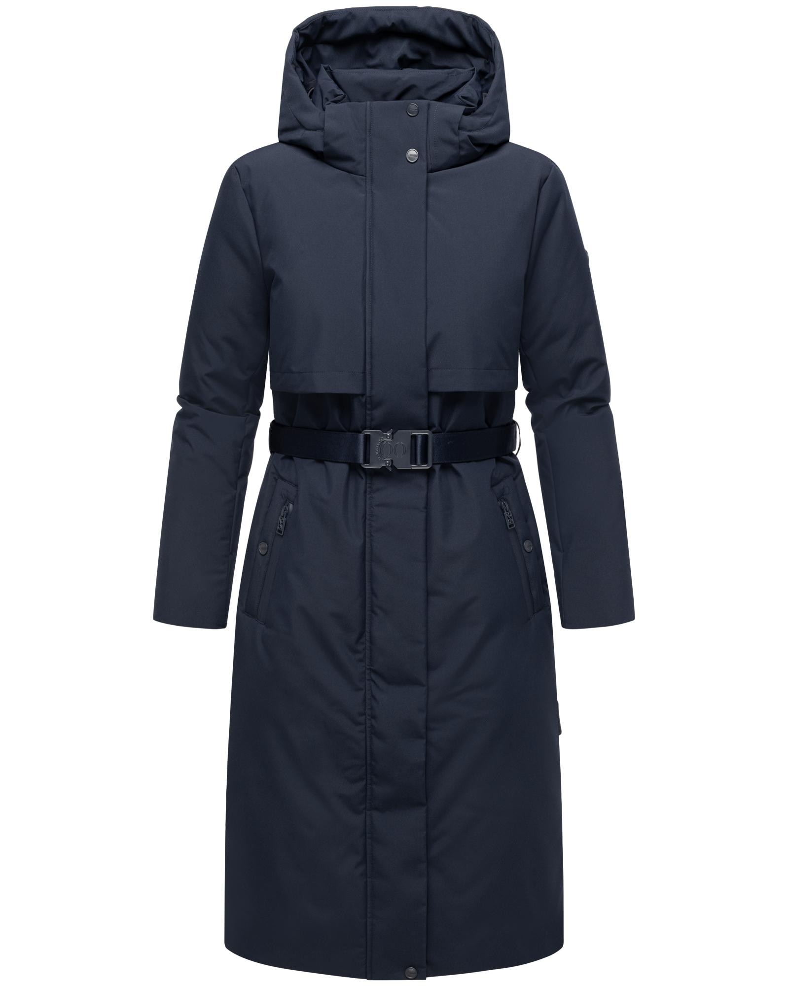 Navahoo Wintermantel "Waldbummler 14" Wasserabweisender Winterparka mit Kapuze und Taillengürtel