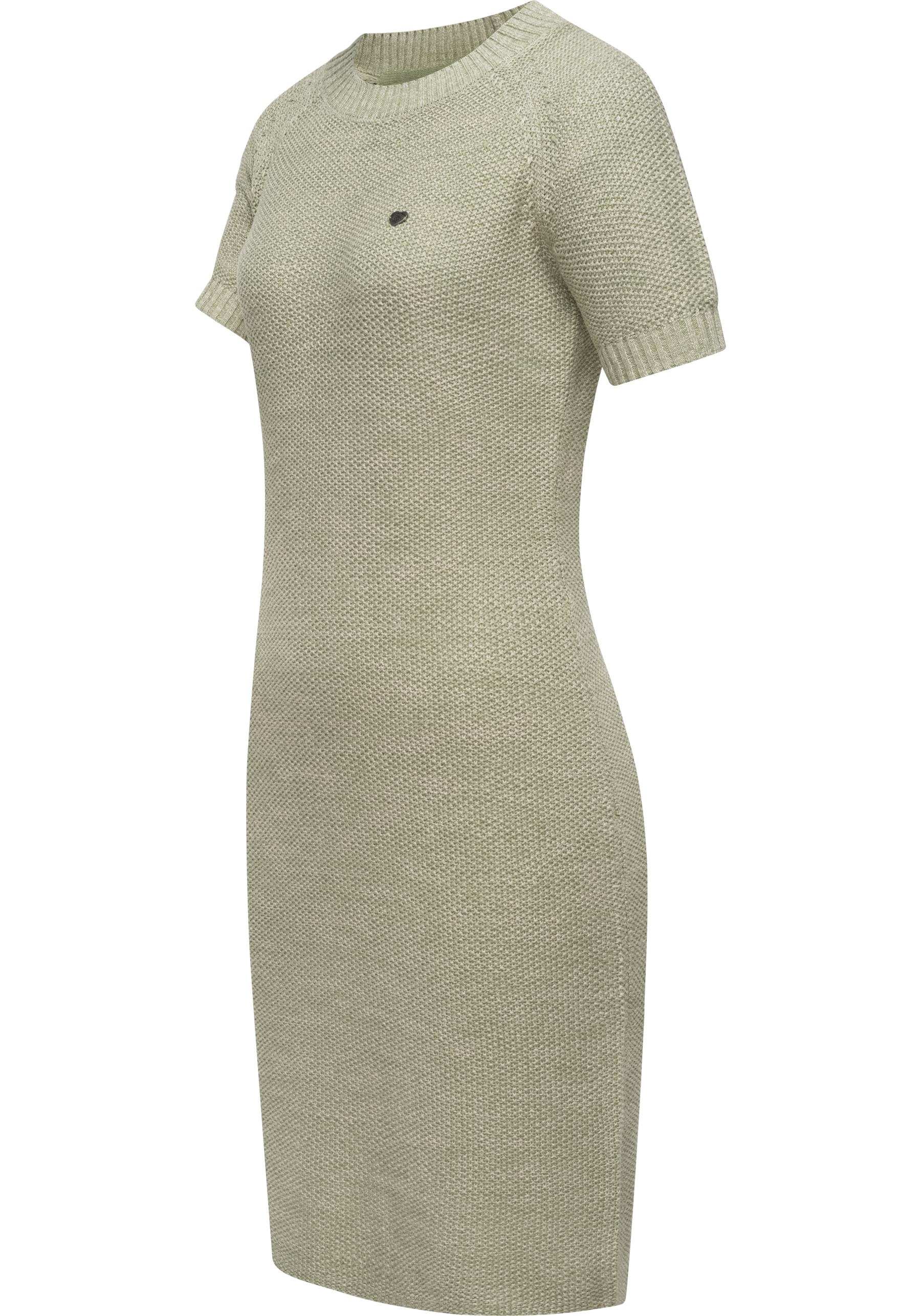 Ragwear Strickkleid "Kolya" Ohne Taschen kurzärmliges Damen Midikleid in St günstig online kaufen