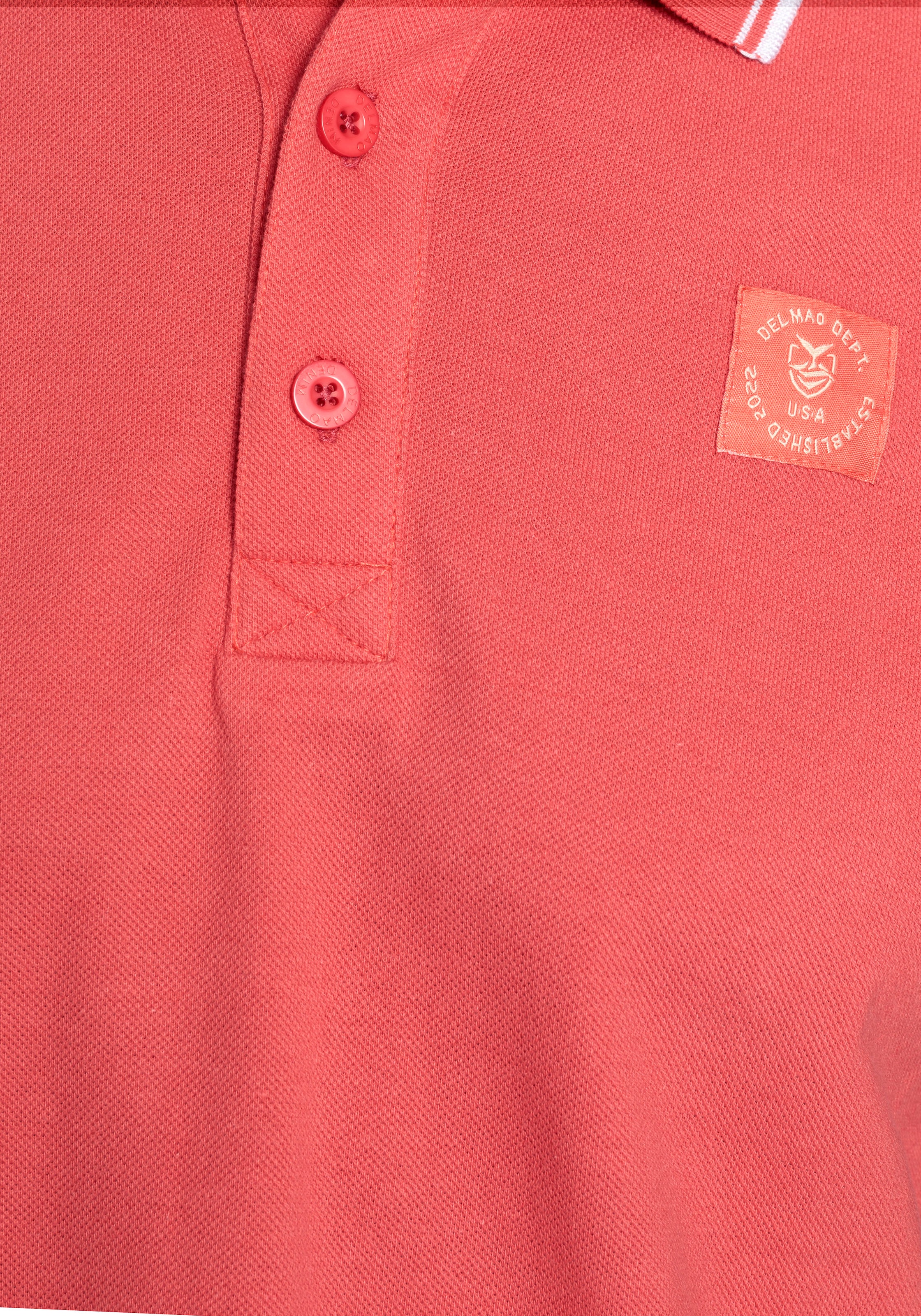 DELMAO Poloshirt, mit modischem Brustlabel - NEUE MARKE!