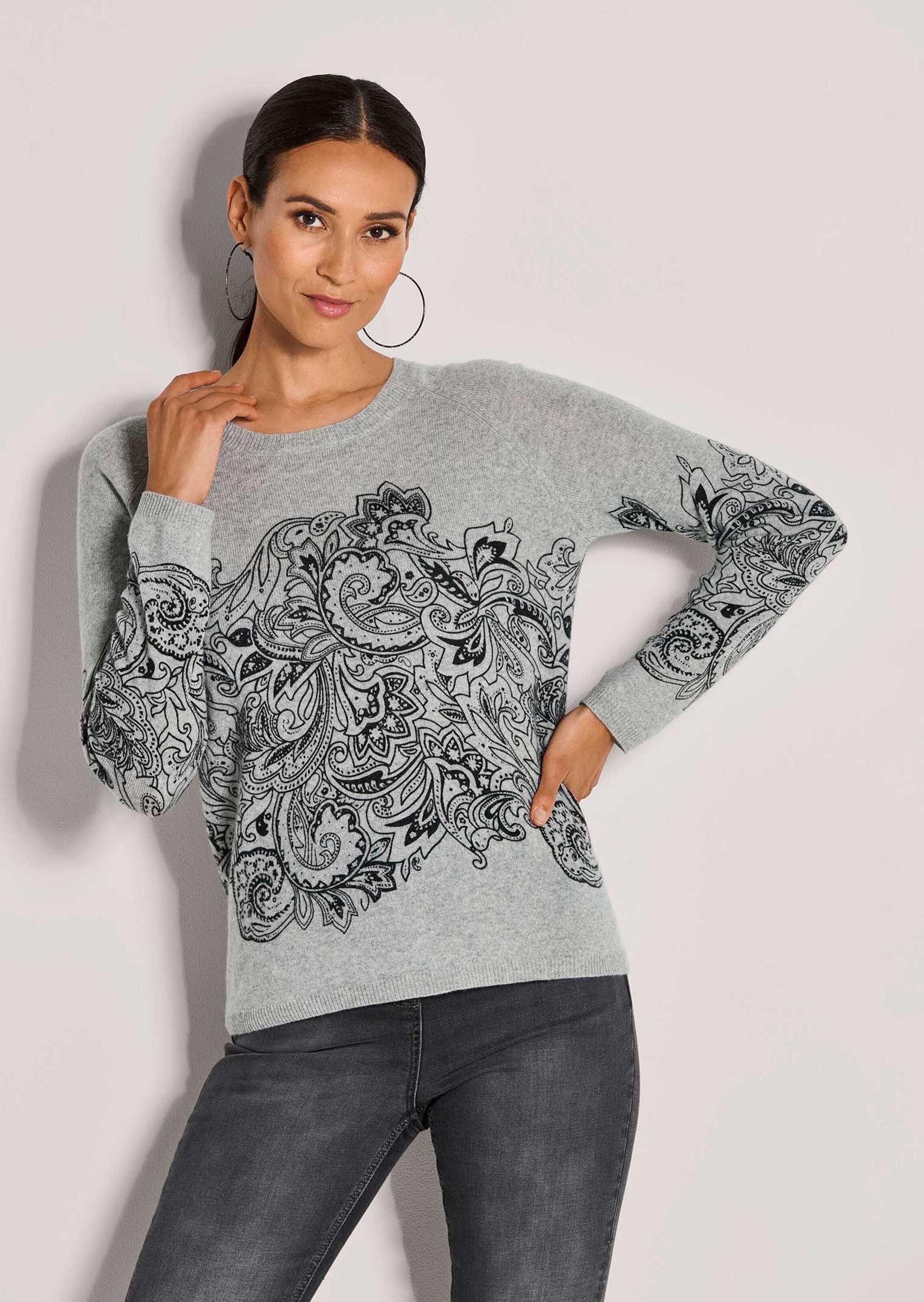 MADELEINE Longpullover »Kaschmirpullover Kaschmirpullover mit einzigartigem Print«