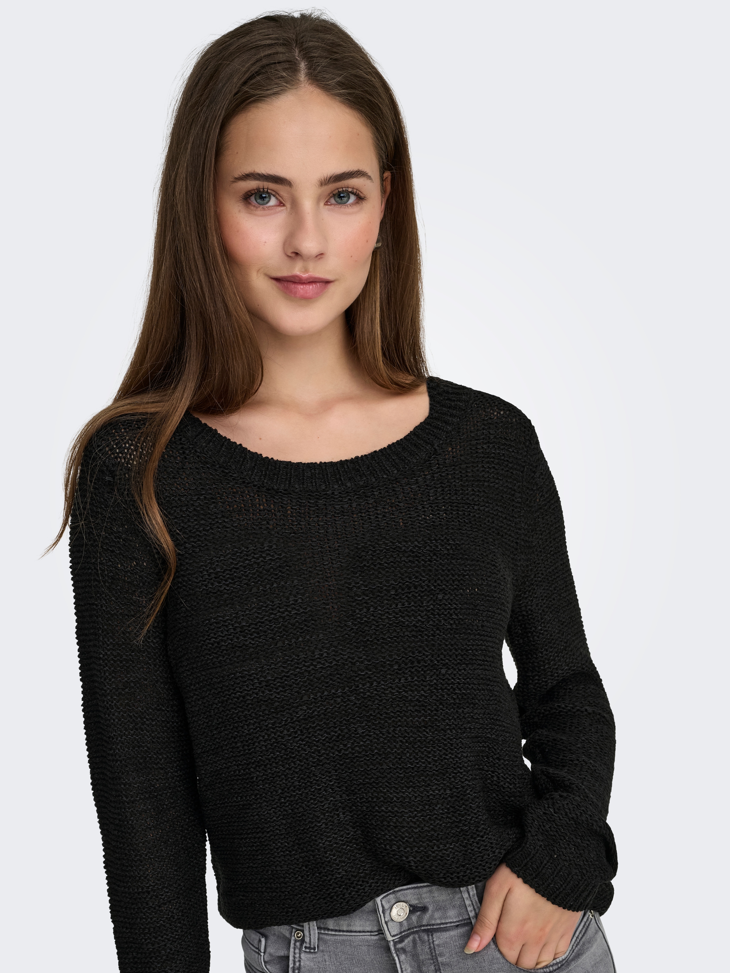 ONLY Strickpullover »ONLGEENA XO L/S PULLOVER KNT NOOS« mit Rundhalsausschnitt