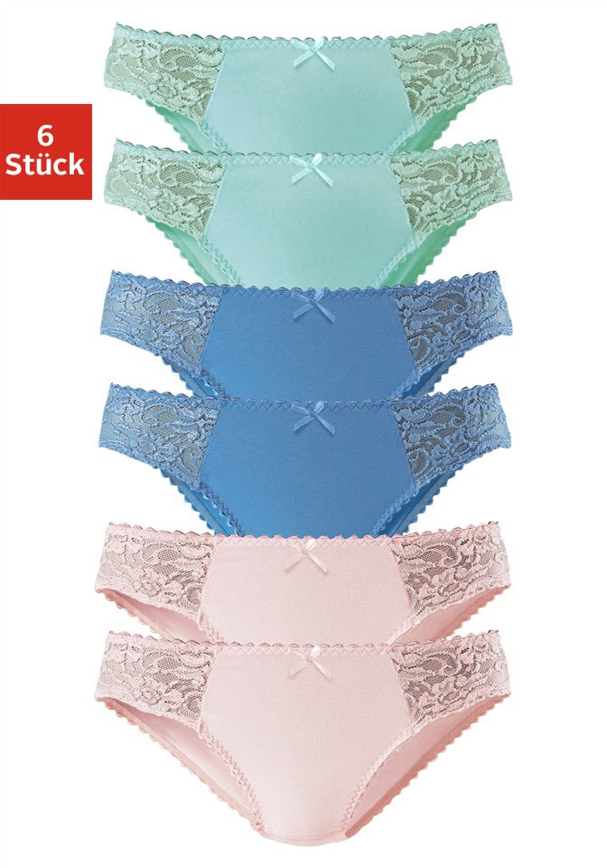petite fleur by Lascana Jazz-Pants Slips 6er-Pack, aus elastischer Baumwoll-Qualität