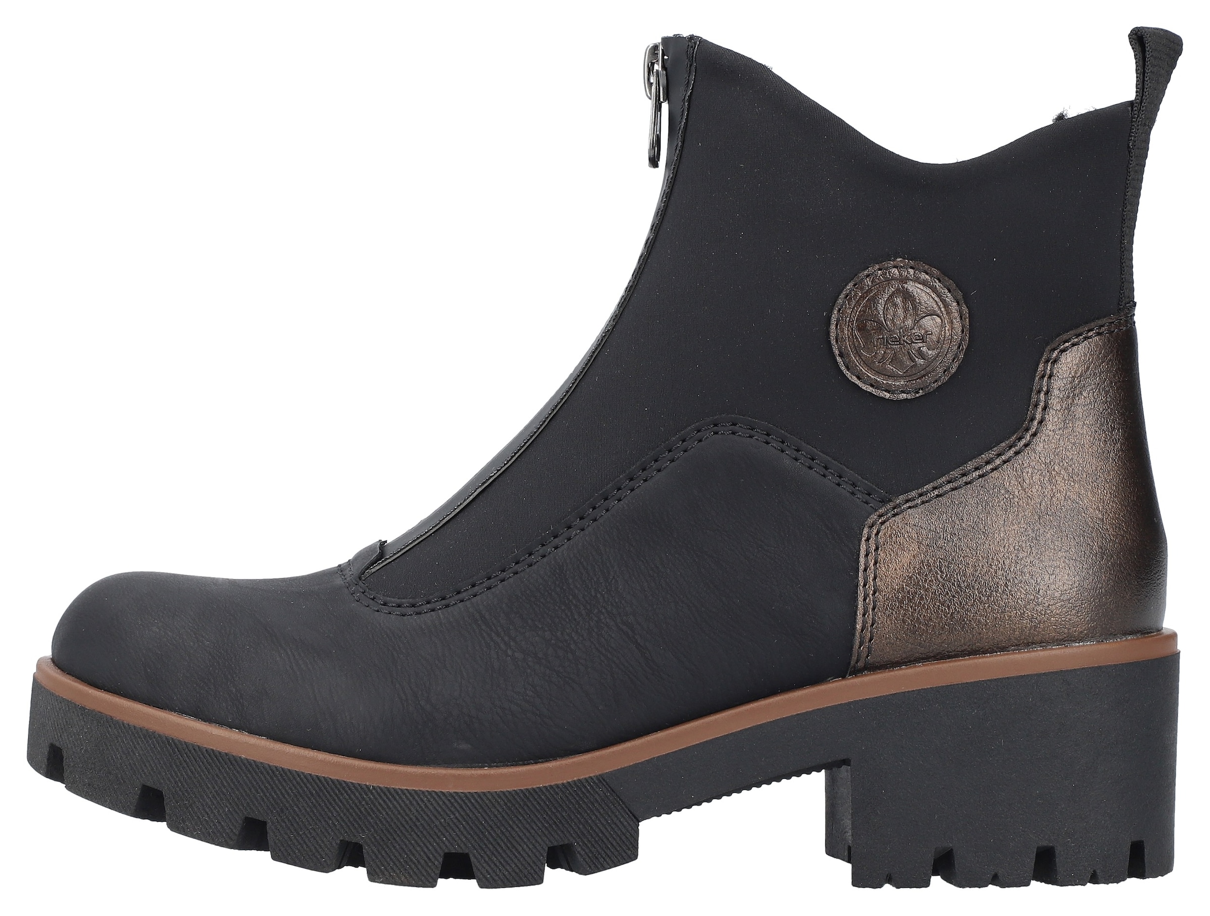 Rieker Winterstiefelette, Winterboots, Ankleboots, Stiefelette, Plateausohle, mit Warmfutter