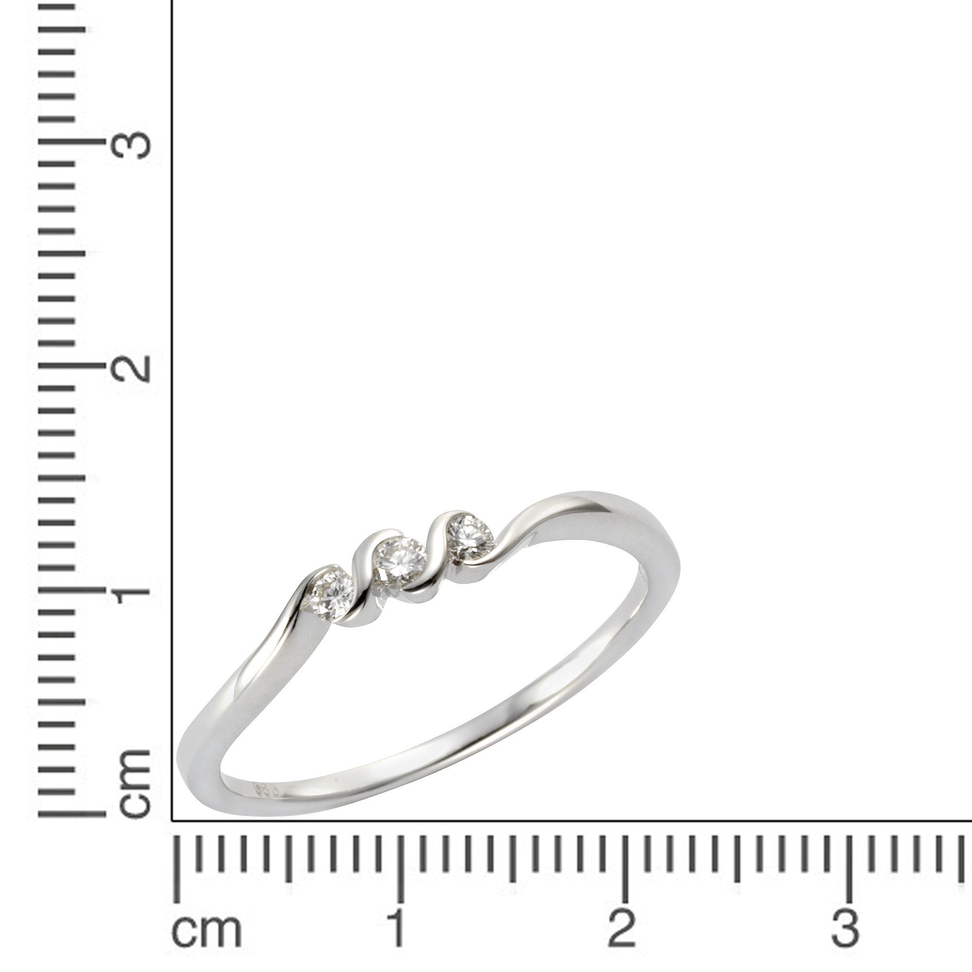 Orolino Fingerring »585 Weißgold zus. online 0,10ct.« | BAUR Brillant 3x kaufen