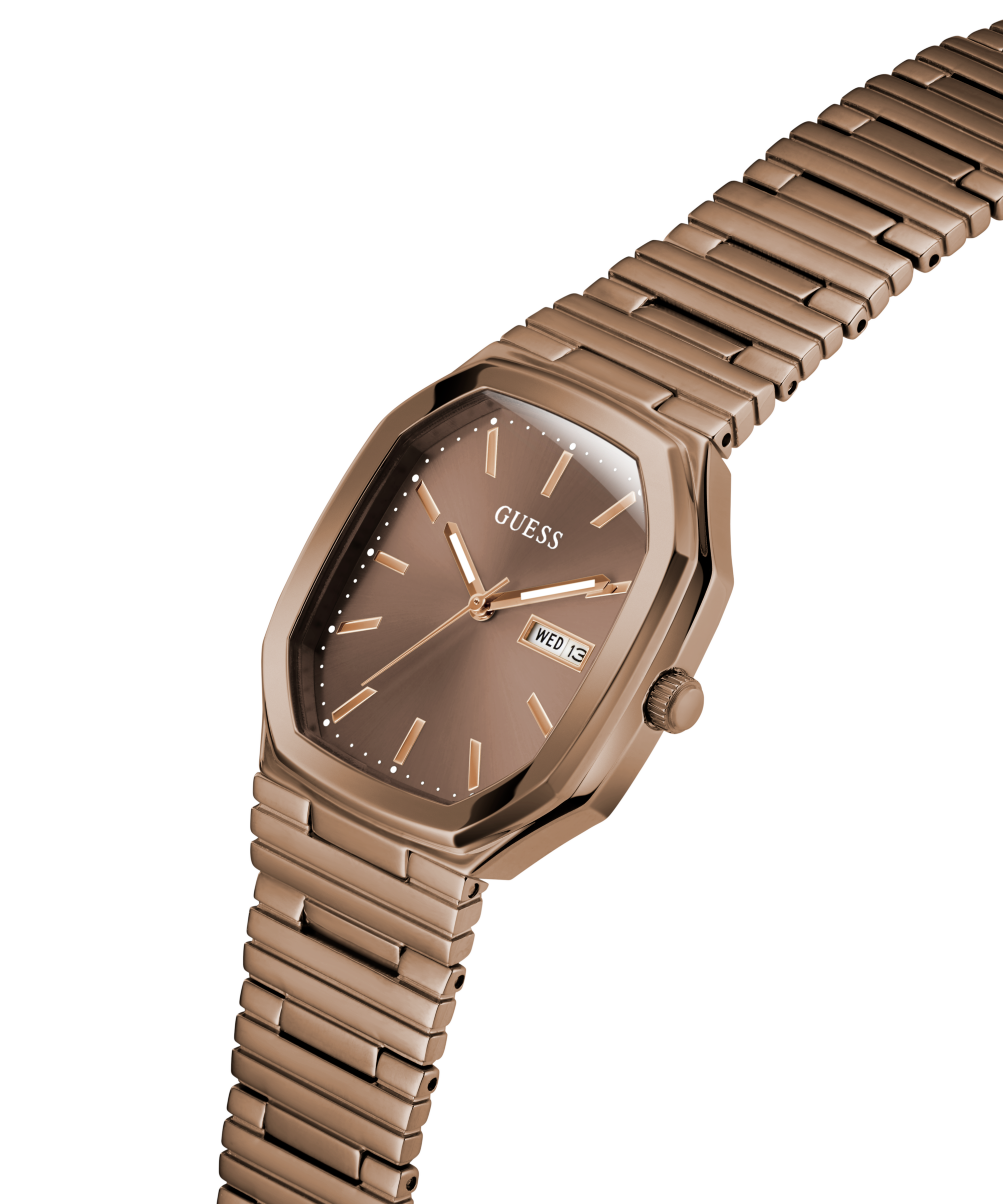 Guess Quarzuhr »OLIVER« Armbanduhr, Herrenuhr, Edelstahlarmband, Datum