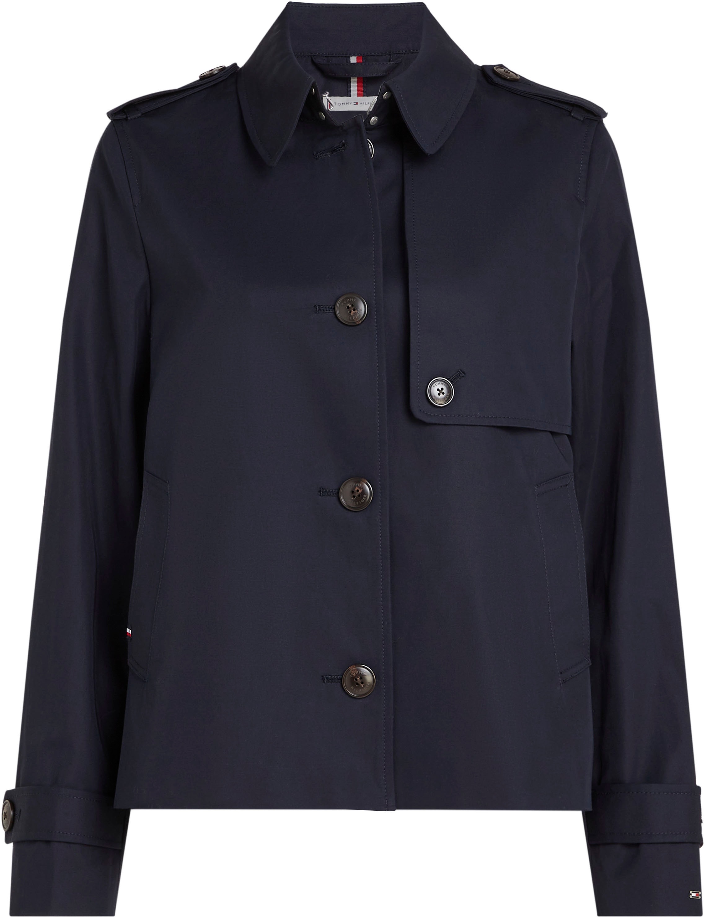 Tommy Hilfiger Kurzjacke »COTTON SB SHORT TRENCH«, mit typischen Trenchdetails