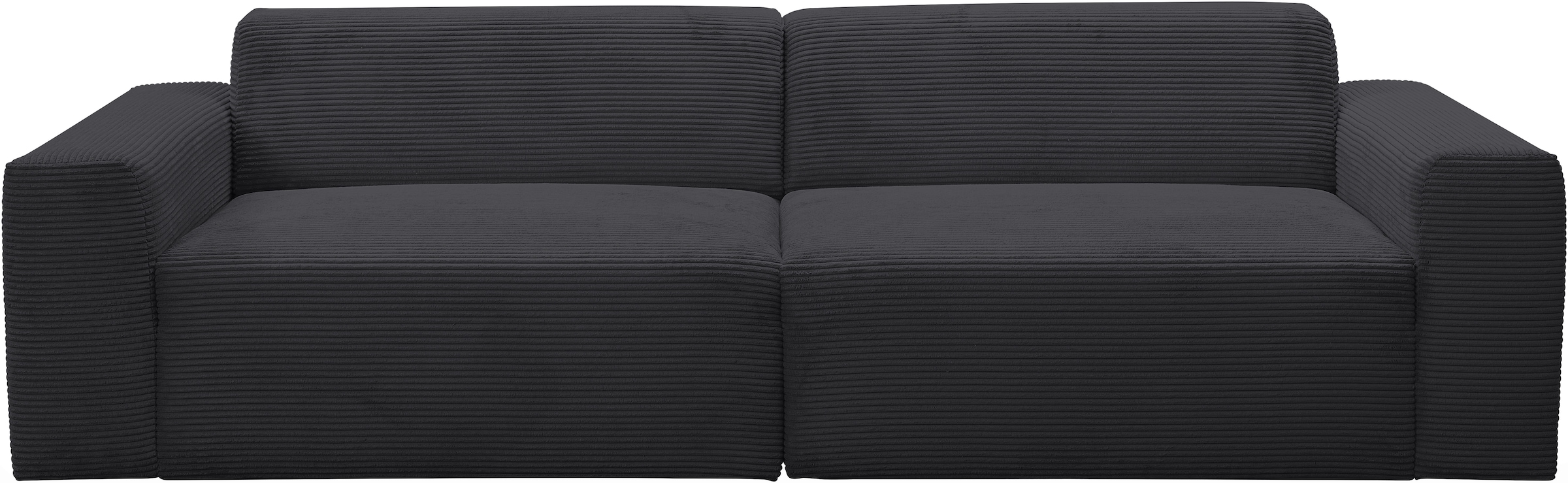 WERK2 Sofa »Zeus 3-Sitzer, Big-Sofa, Breite 256cm, Tiefe 105cm, modern und bequem«, Curvy Trend 3-Sitzer mit urbaner Optik