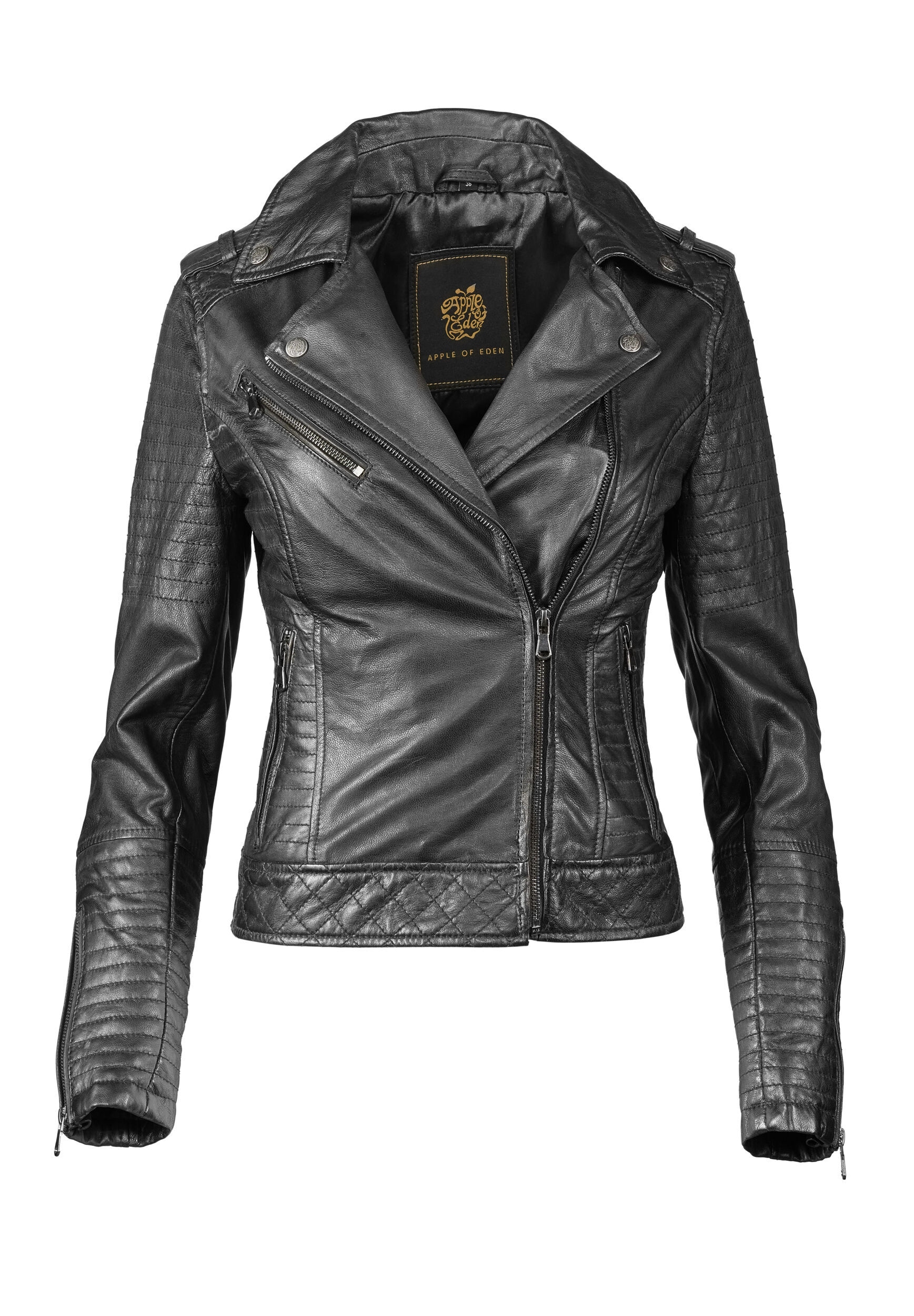 Apple of Eden Lederjacke "Apple of Eden Lederjacke" ohne Kapuze aus weichem Leder