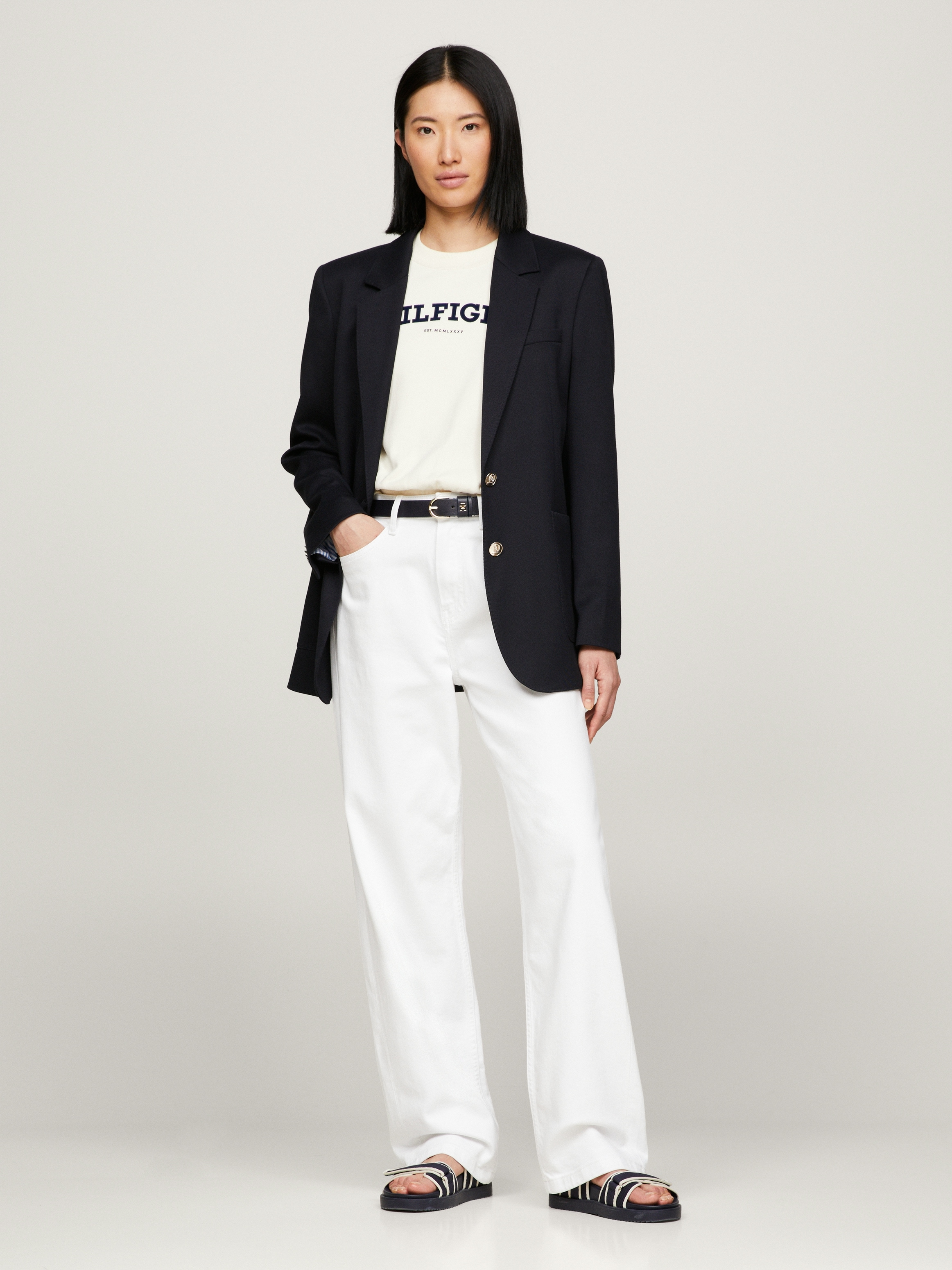 Tommy Hilfiger Straight-Jeans »RELAXED STRAIGHT HW PAM« mit Tommy Hilfiger Logo-Badge