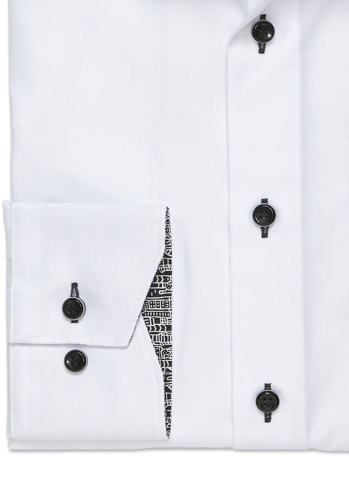 MARVELIS Langarmhemd New-Kentkragen, Businesshemd, modern fit, bügelfrei