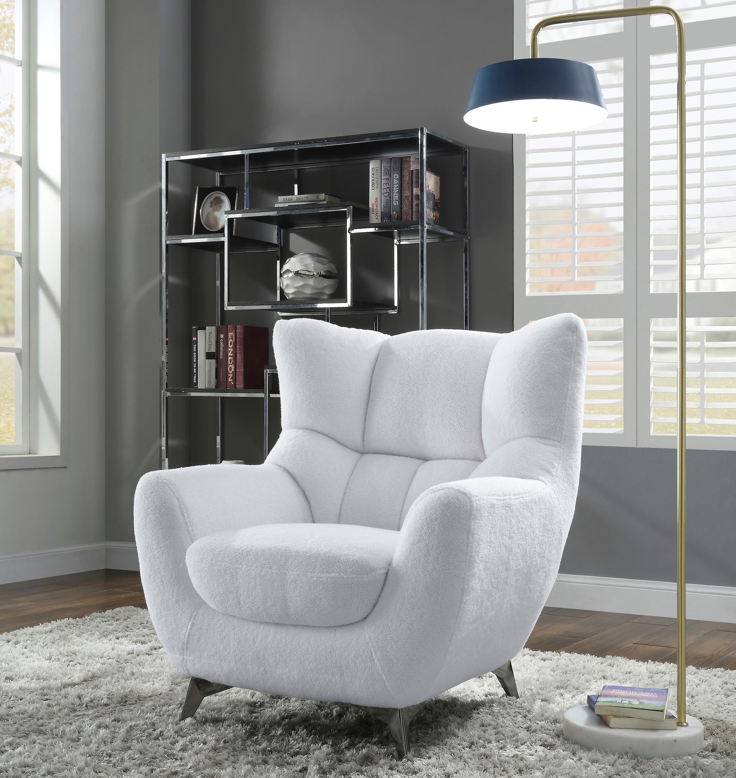 ATLANTIC home collection Sessel, mit | Federkern, Bezug BAUR trendy Teddyoptik bestellen mit
