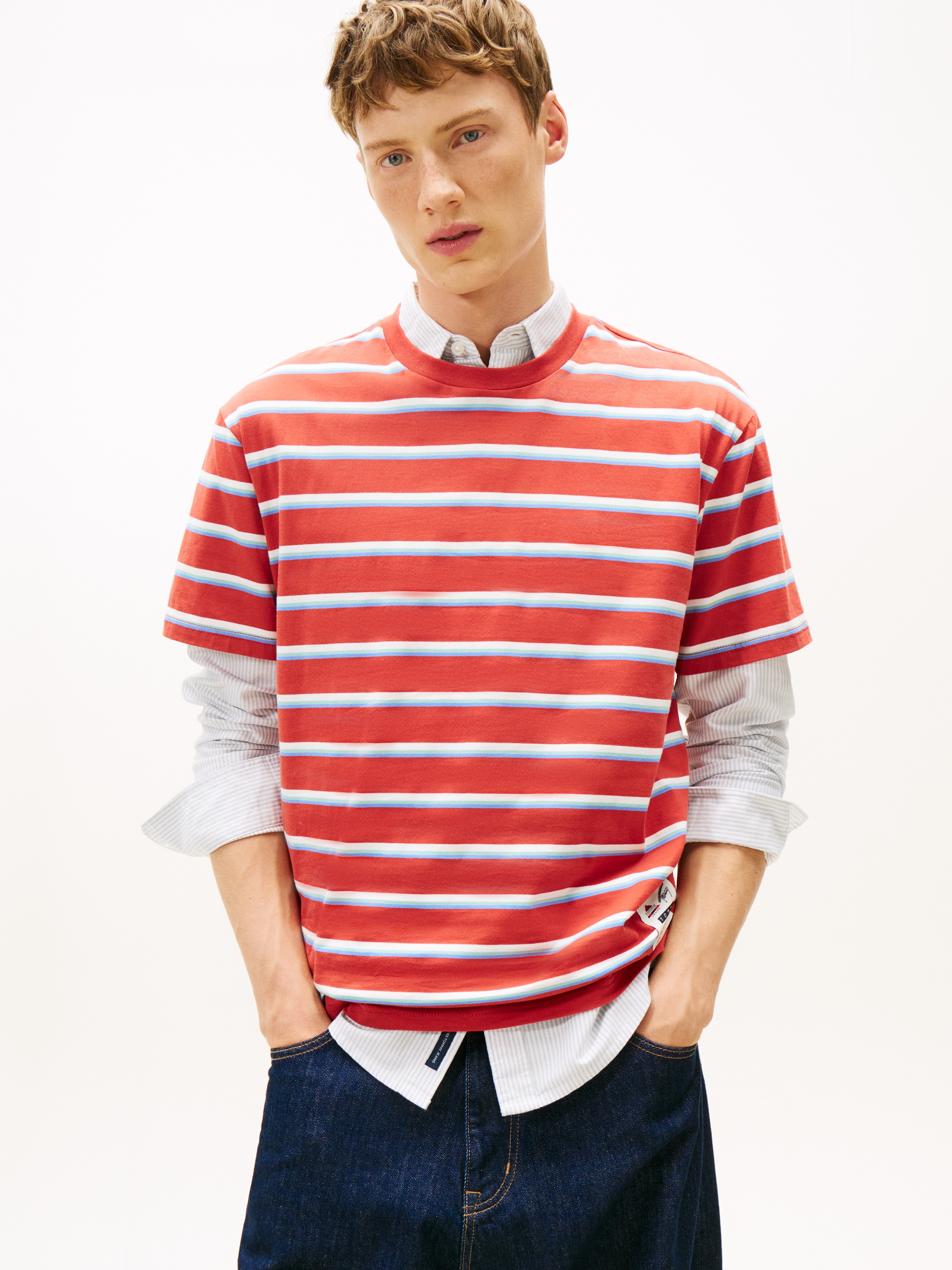 Tommy Jeans T-Shirt "TJM LABEL" Relaxed fit, Jersey, Rundhals