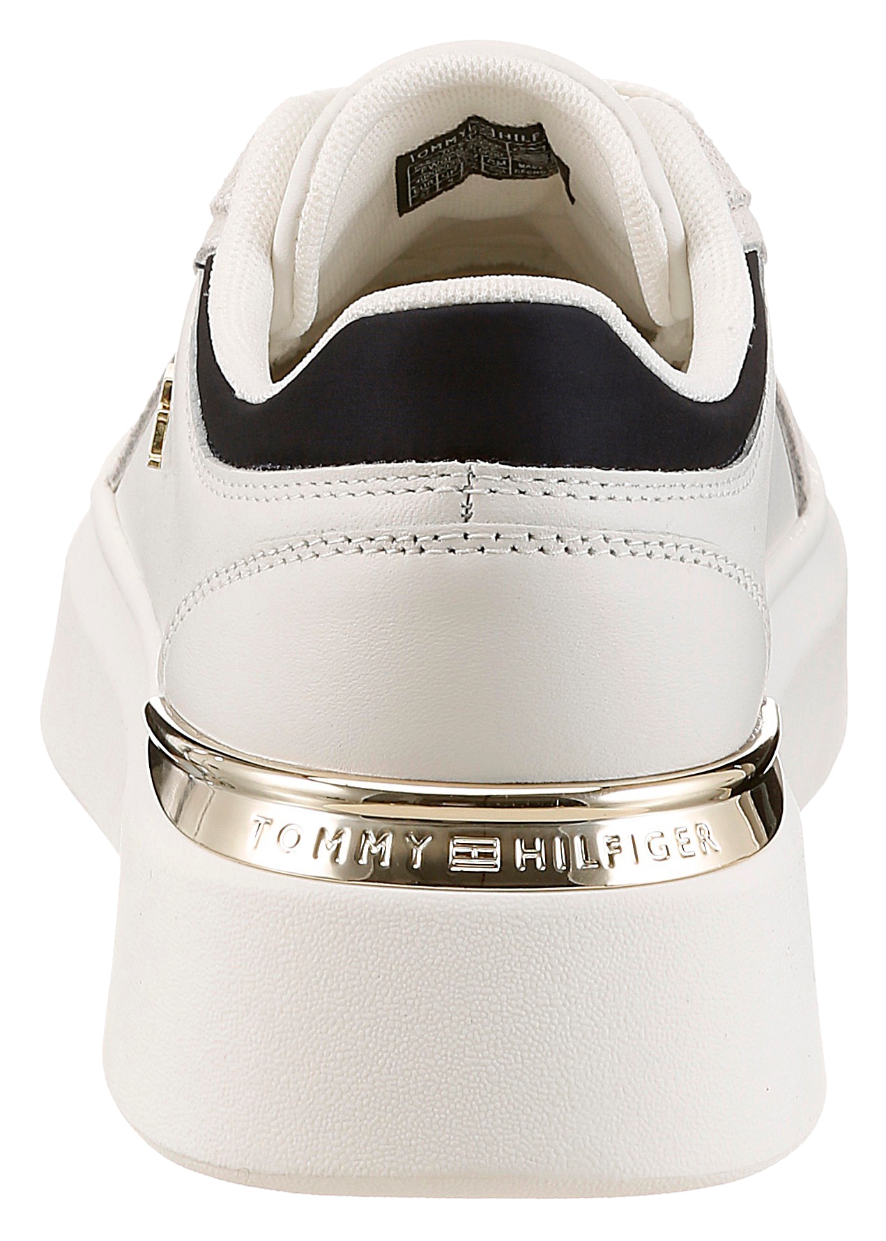 Tommy Hilfiger Plateausneaker »TH SATIN PLATFORM SNEAKER«  Freizeitschuh, Schnürschuh, Halbschuh mit seitlichem TH-Schmucklogo