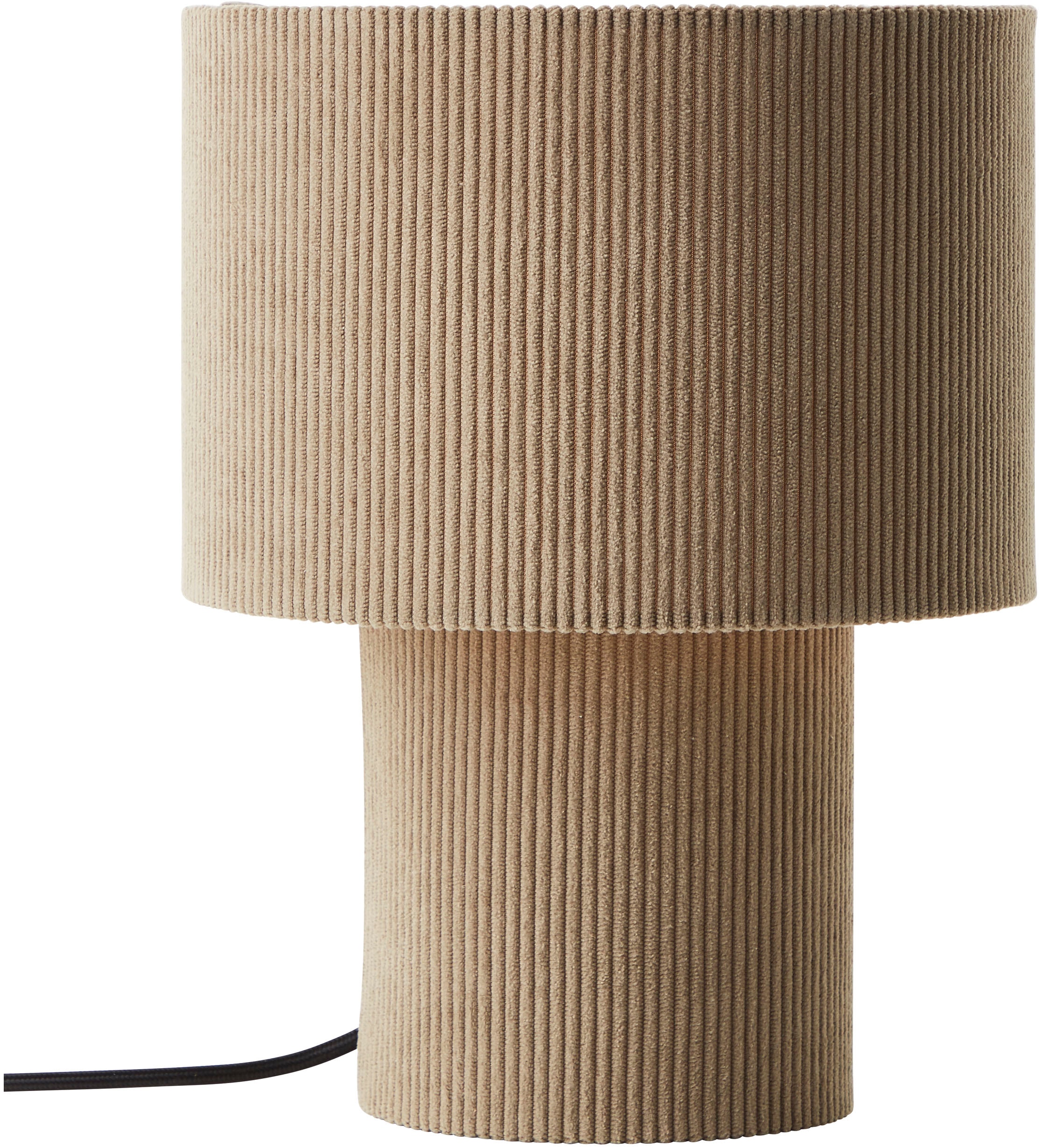 LeGer Home by Lena Gercke Tischleuchte »Kathleen Cordleuchte«, 1 flammig, Cordstoff, H 30 cm, Ø 23 cm, E27, Cord, Stoffleuchte, Tischlampe