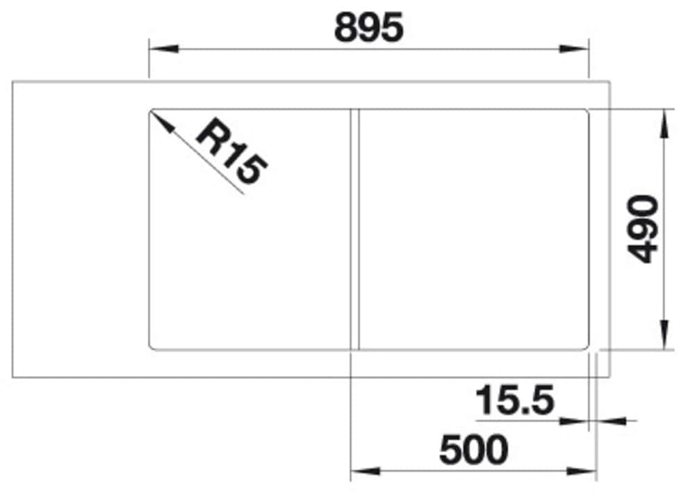 Blanco Granitspüle »AXIA III 5 S«, inklusive gratis Esche-Compound-Brückenschneidebrett
