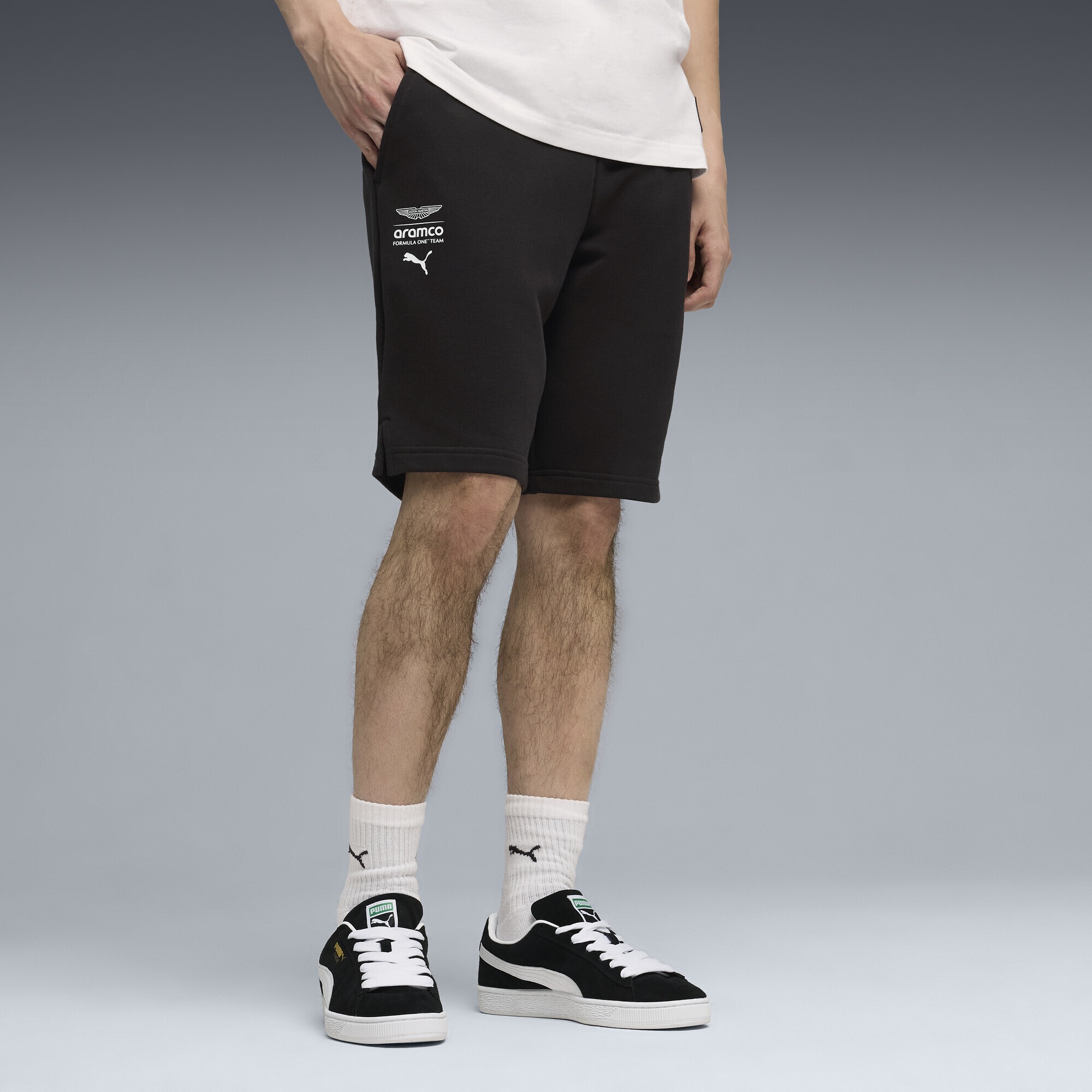 PUMA Sporthose "PUMA x ASTON MARTIN ARAMCO F1 TEAM Essentials Shorts Herren günstig online kaufen