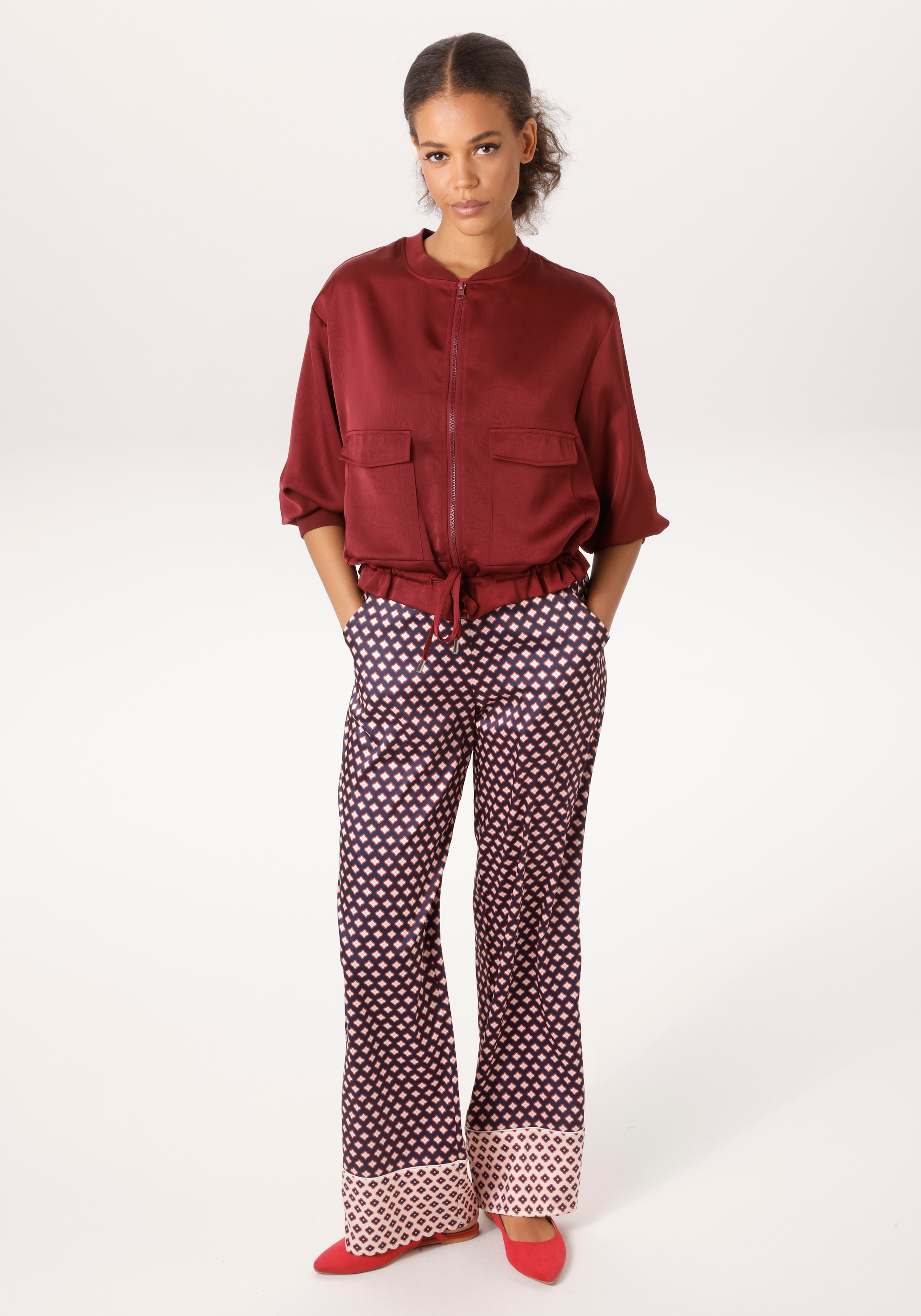 Aniston CASUAL Blouson mit Tunnelzug im Saum - NEUE KOLLEKTION