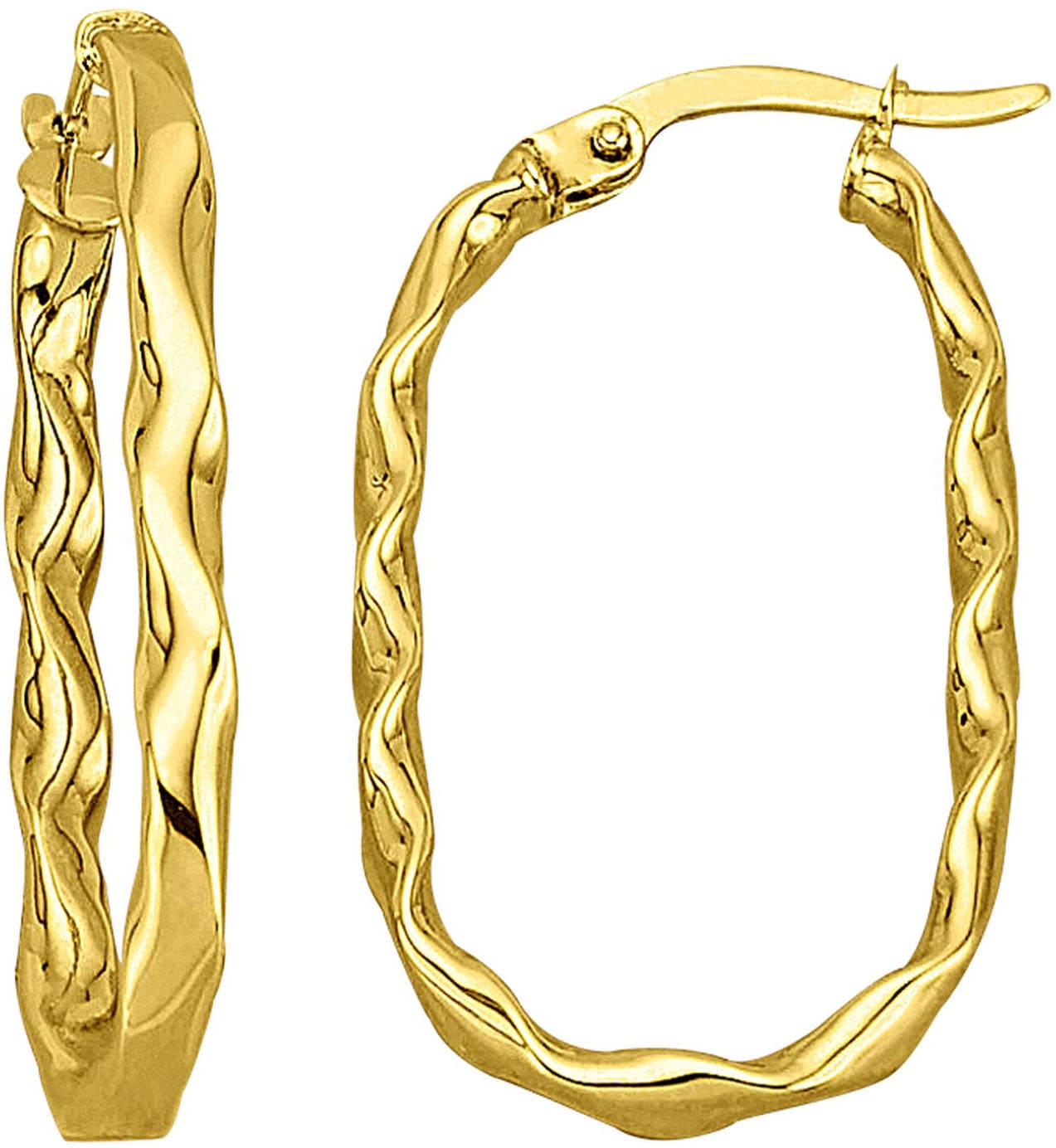 Firetti Paar Creolen »Schmuck Geschenk Gold 375 Ohrschmuck Ohrringe Struktur«