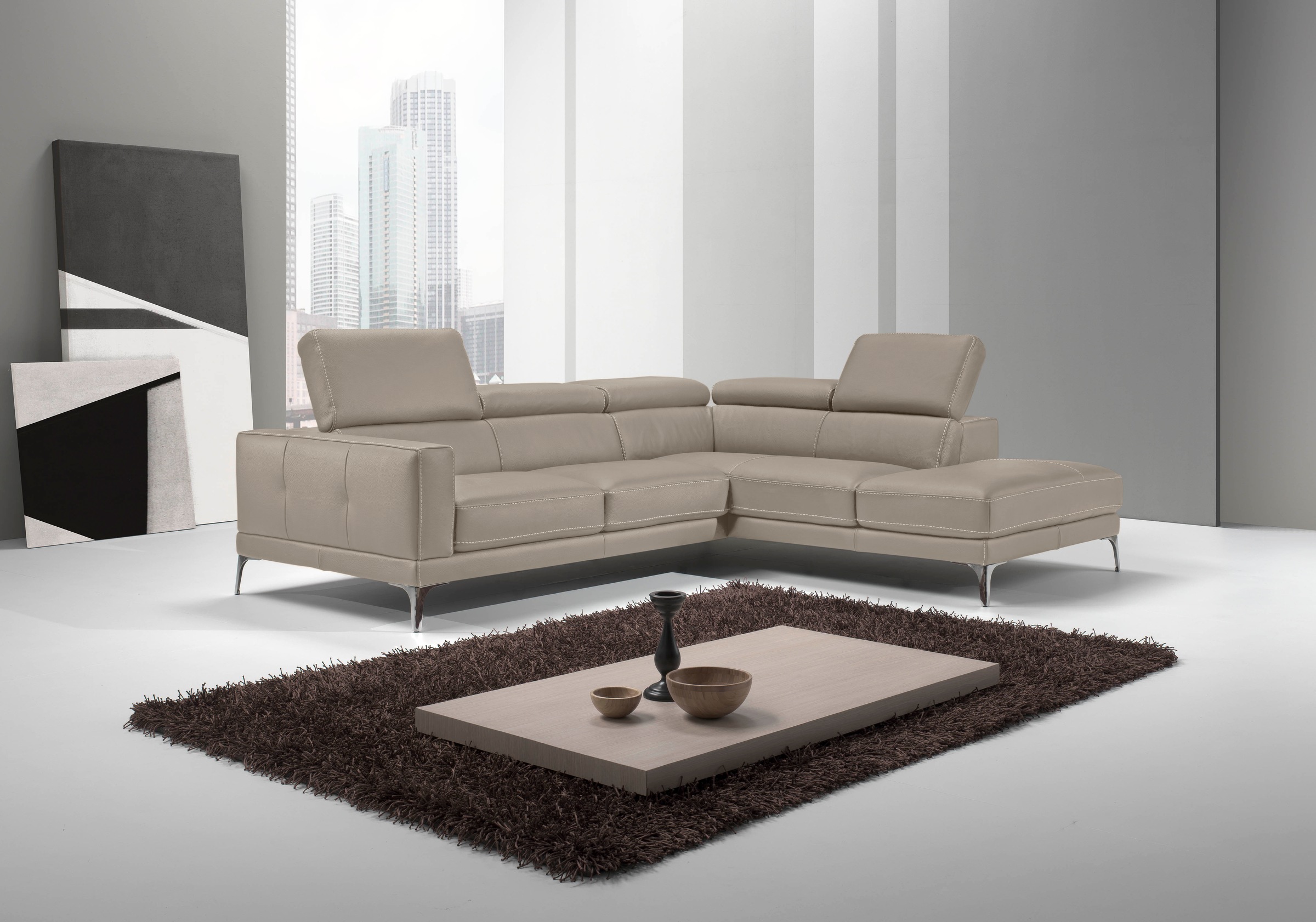 Egoitaliano Ecksofa "Claudie, Designsofa mit extrakomfortablem Sitzkomfort, L-Form" Inkl. Kopfteilverstellung, L-Form