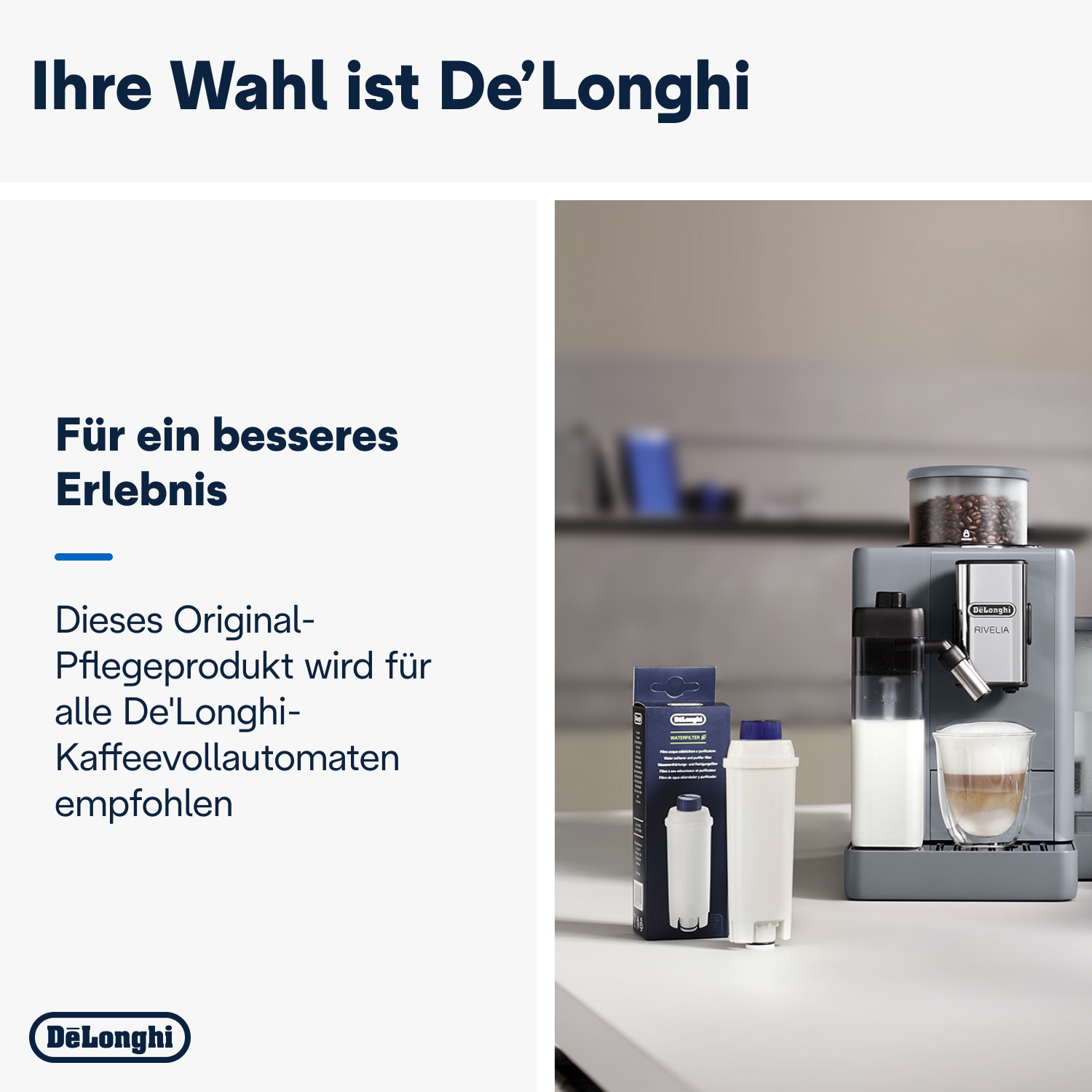 De'Longhi Wasserfilter »DLSC002« Zubehör für De'Longhi Kaffeevollautomaten,Pflege & Schutz