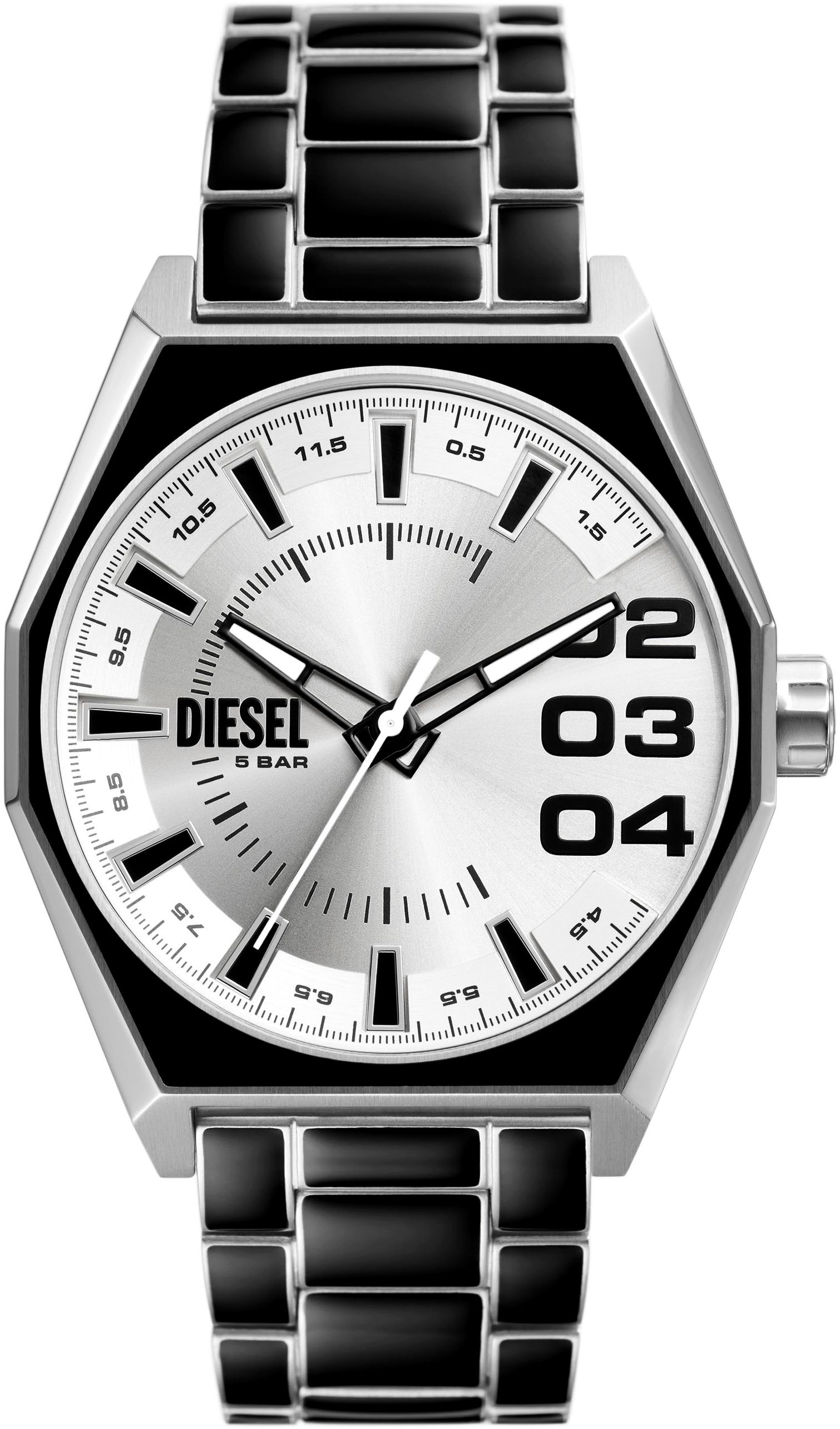 Diesel Quarzuhr »SCRAPER, DZ2195«, Armbanduhr, Herrenuhr, Edelstahlarmband